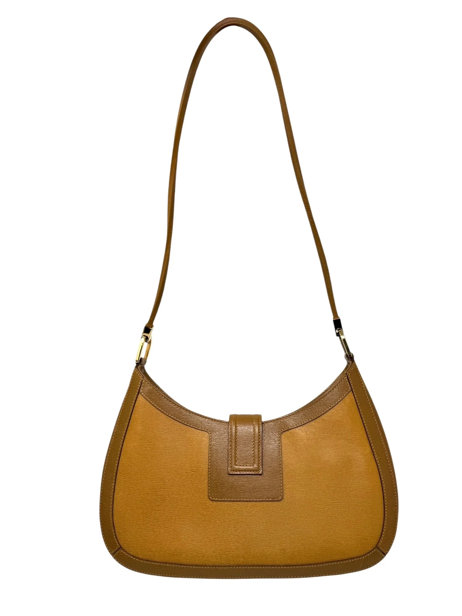 Gucci Tan Leather Logo Shoulder Bag - Image 2