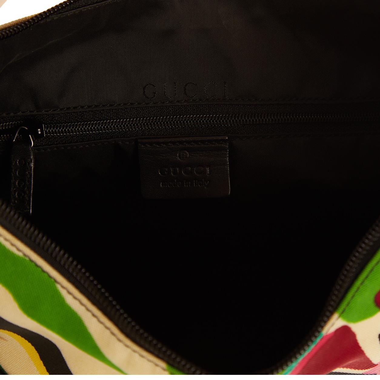 Gucci White Floral Print Shoulder Bag - Image 4