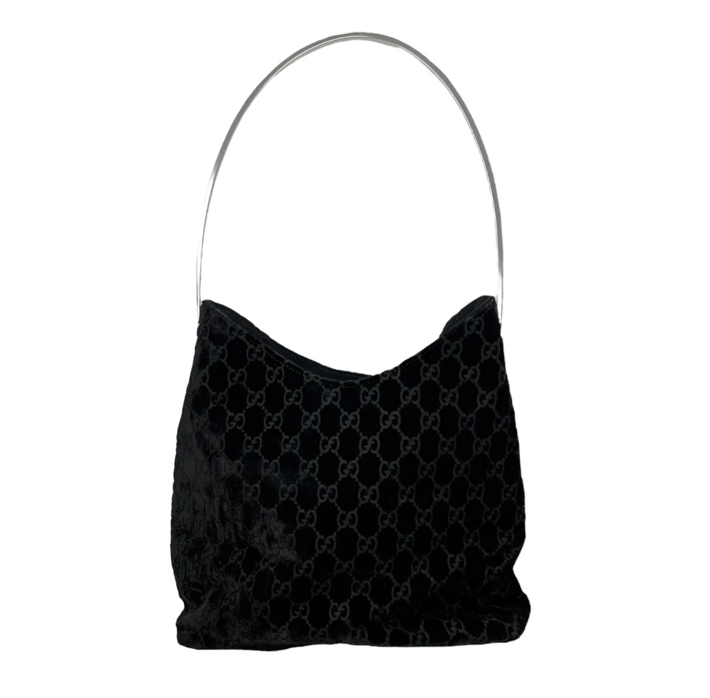 Gucci x Tom Ford Black Velvet Shoulder Bag - Image 2