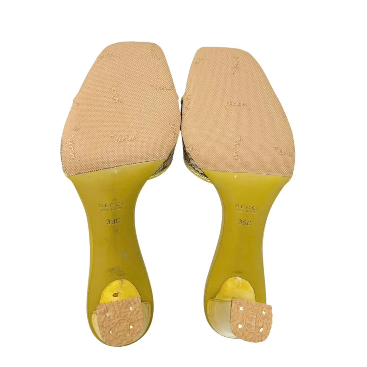 Gucci Yellow Logo Heels - Image 4
