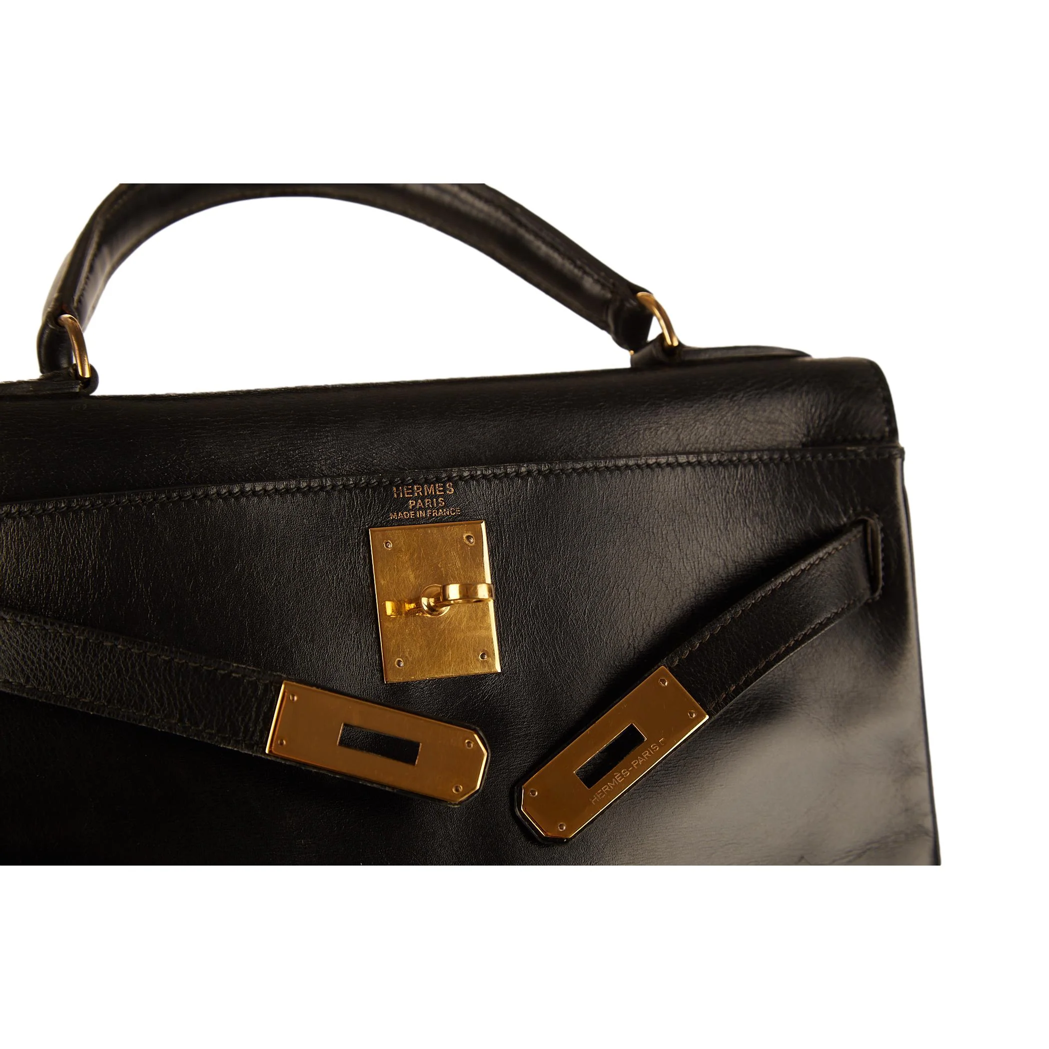 Hermes Black Kelly 28 Bag - Image 9