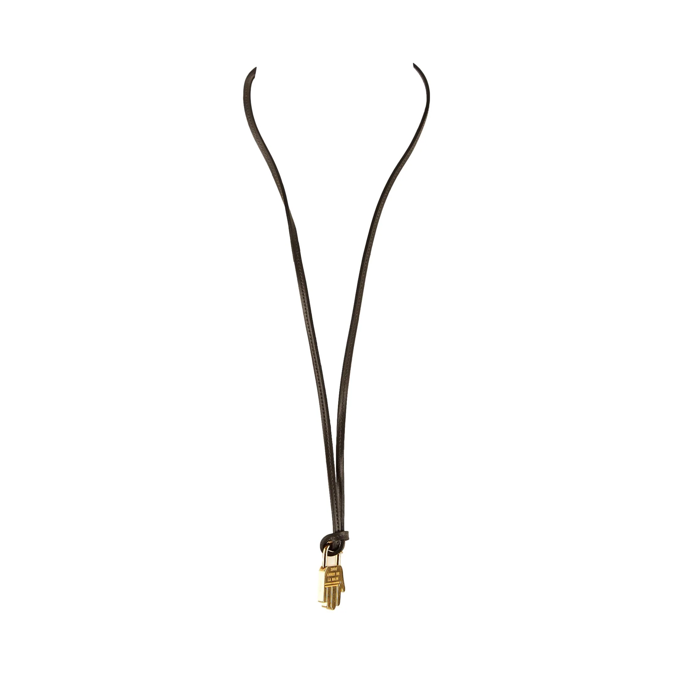 Hermes Gold Hand Necklace