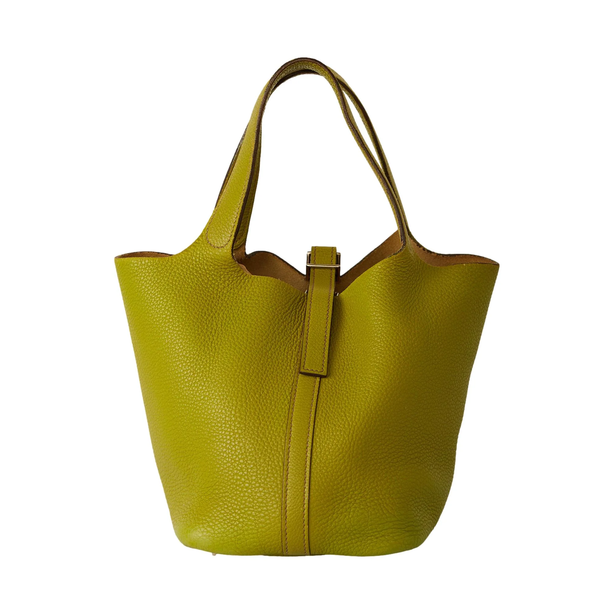 Hermes Lime Green Picotin Top Handle Bag