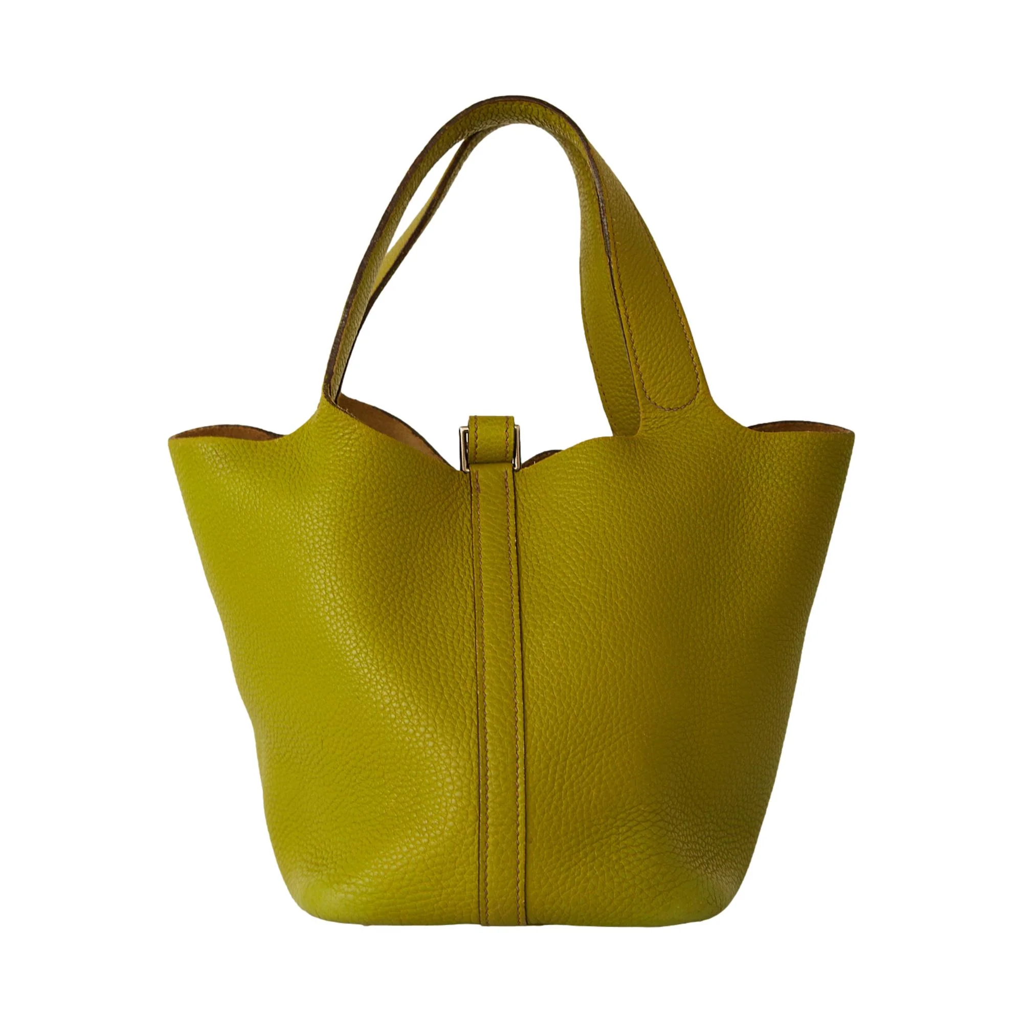 Hermes Lime Green Picotin Top Handle Bag - Image 2