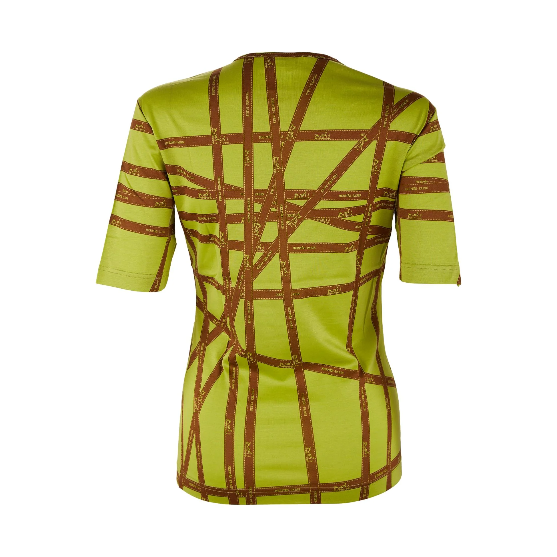 Hermes Lime Green Ribbon Top - Image 2