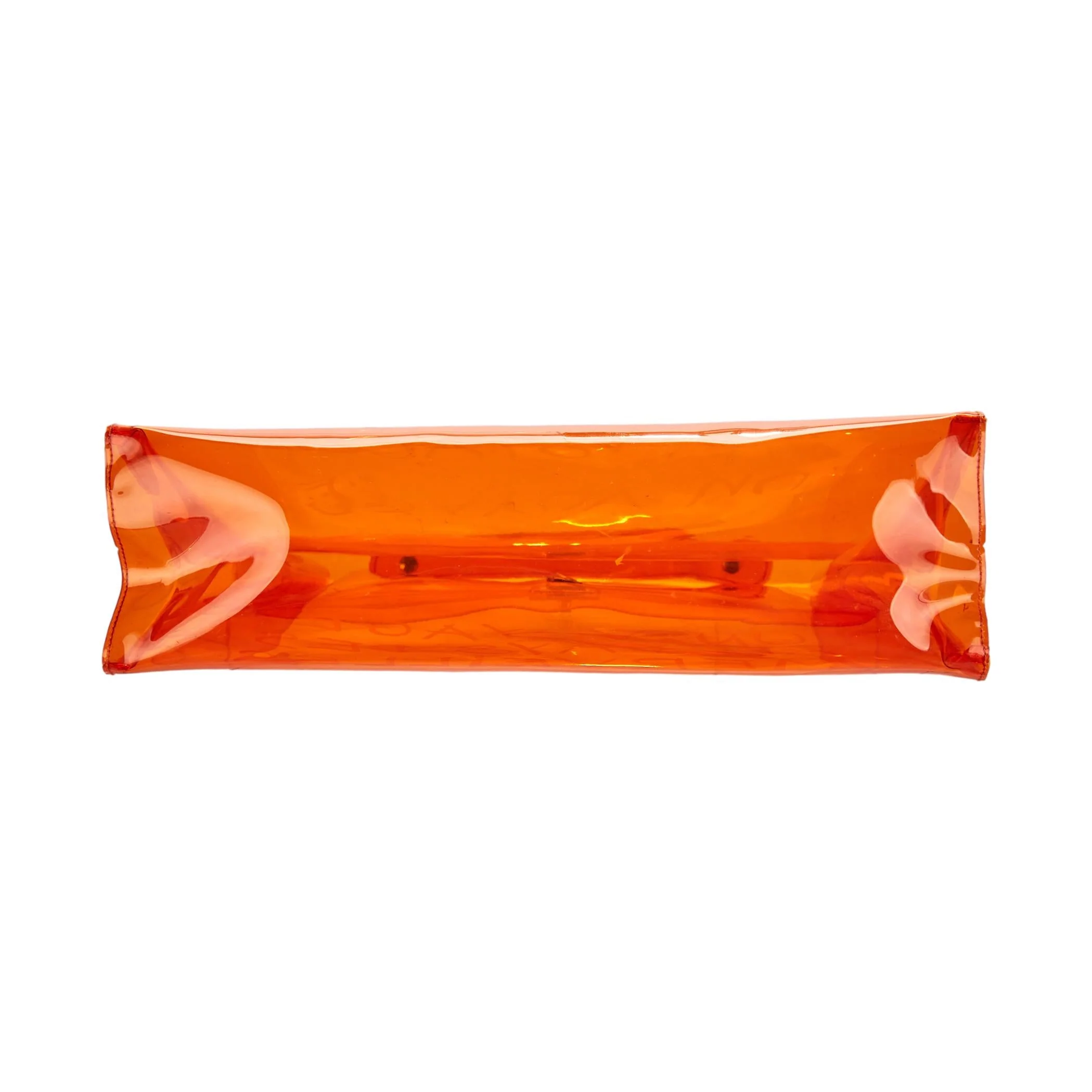 Hermes Orange Transparent Vinyl Kelly Bag - Image 3