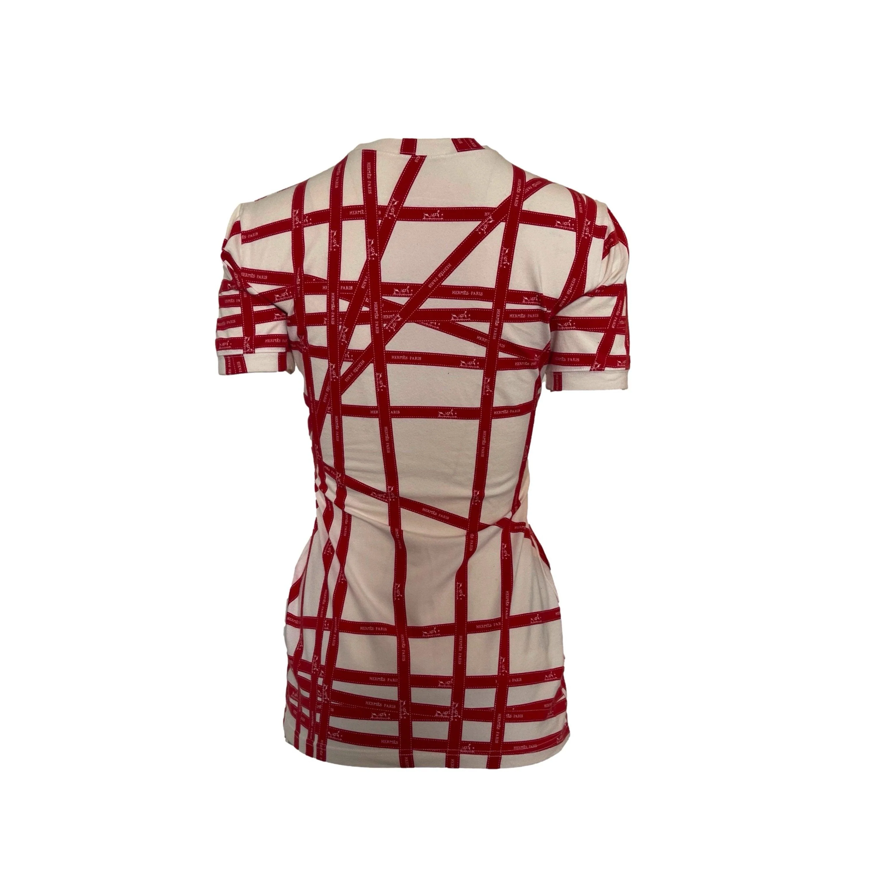 Hermes Red Ribbon T-Shirt - Image 2
