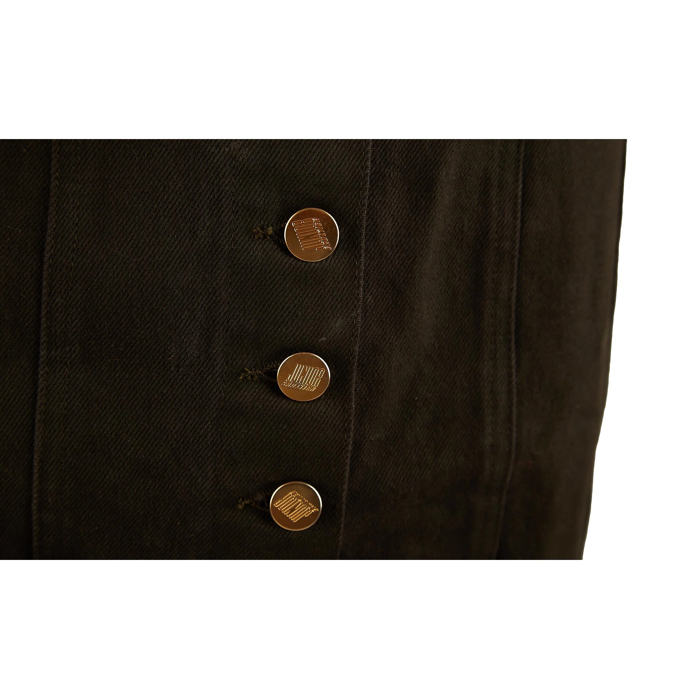 Jean Paul Gaultier Black Denim Tie Skirt - Image 3