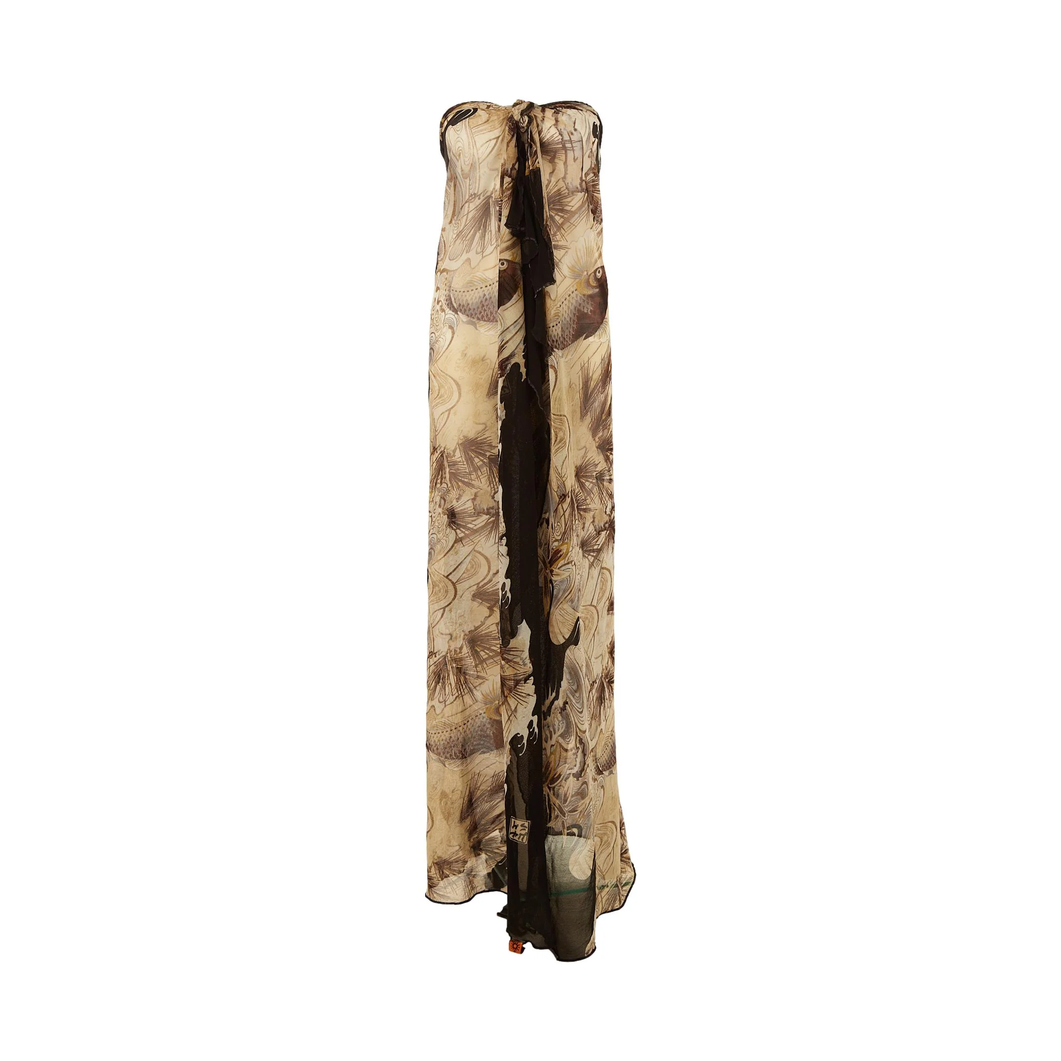 Jean Paul Gaultier Black Koi Print Jumbo Wrap - Image 2
