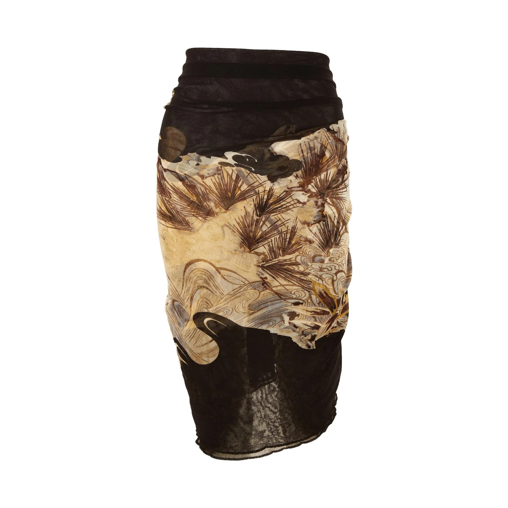 Jean Paul Gaultier Black Koi Print Jumbo Wrap - Image 3
