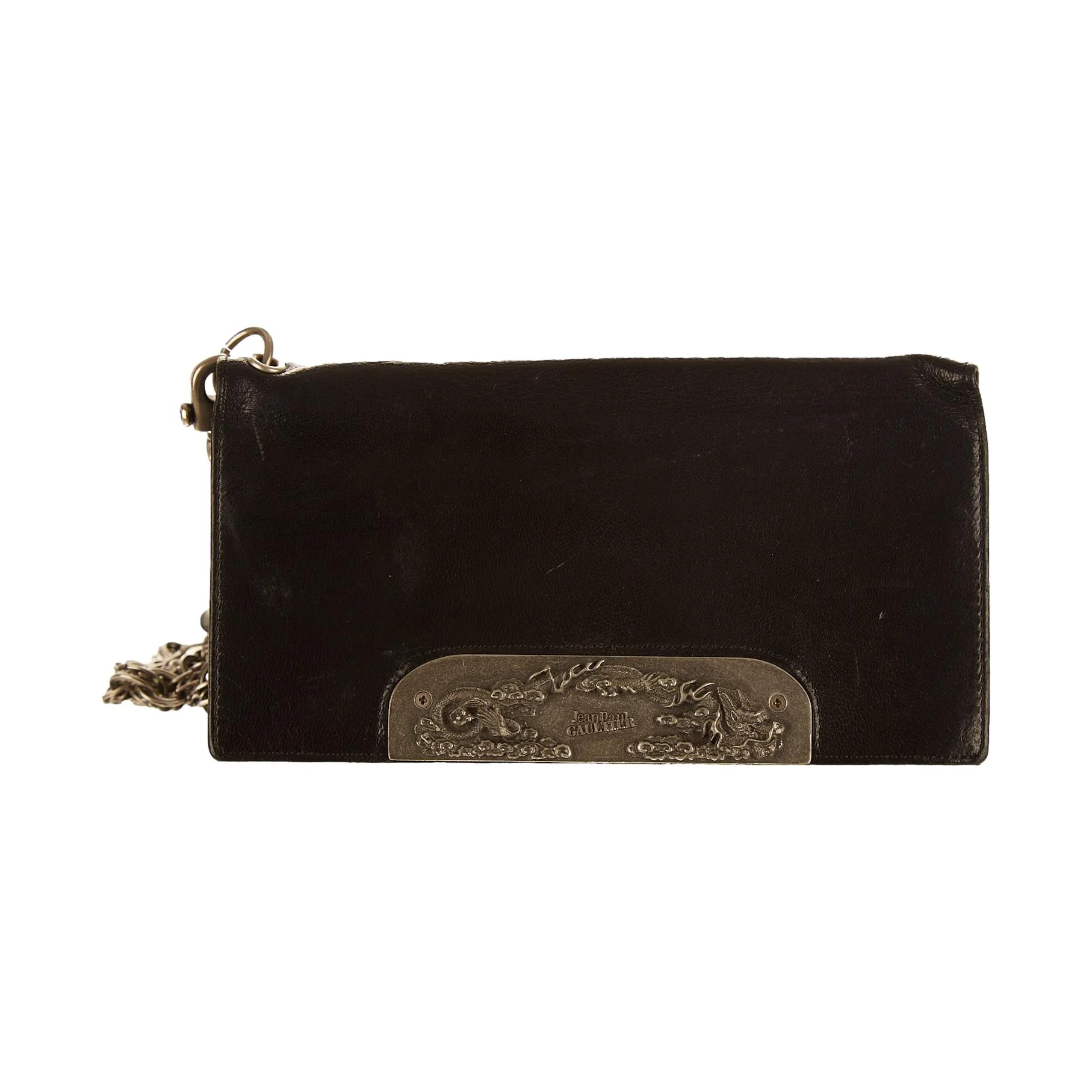 Jean Paul Gaultier Black Leather Chain Wallet - Image 2
