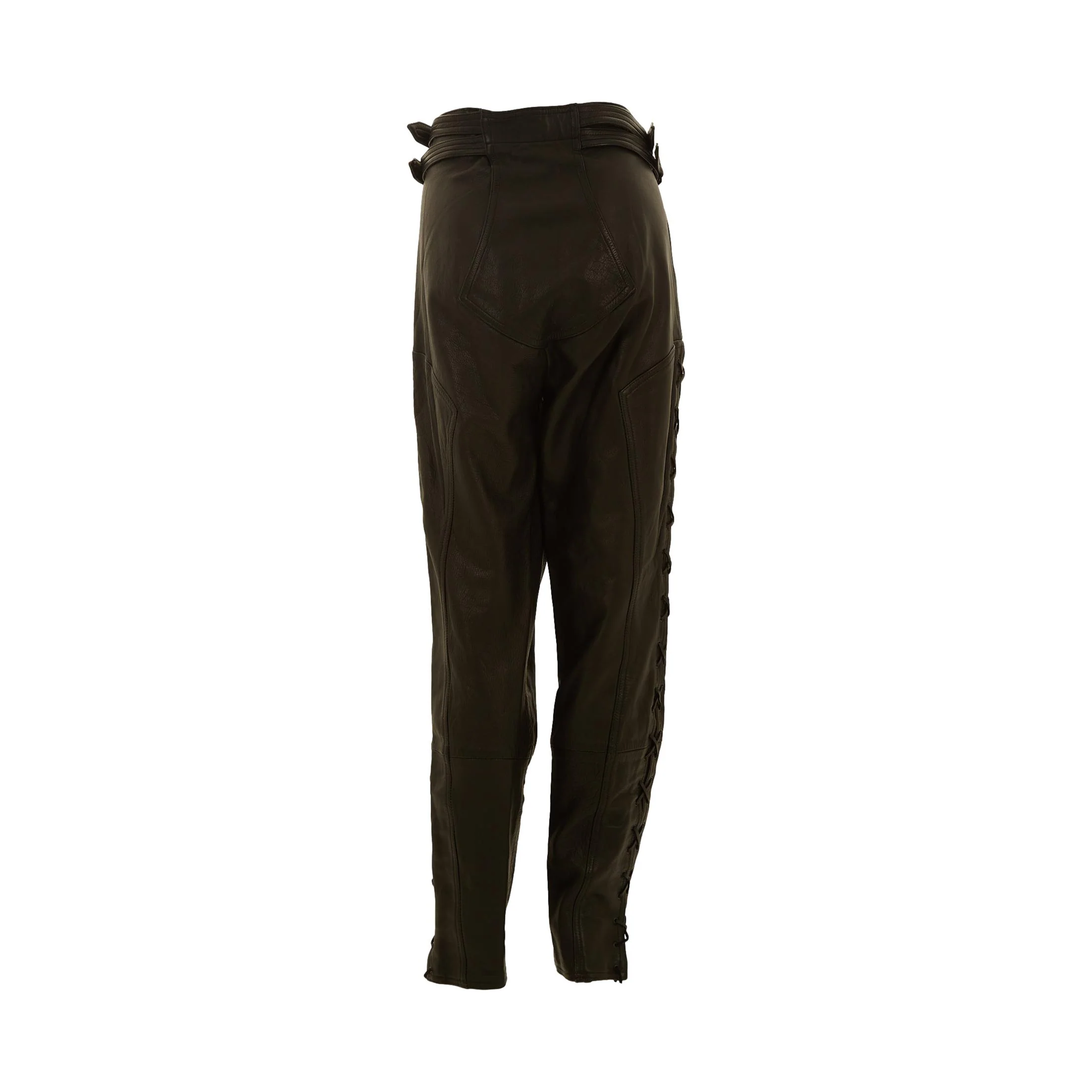 Jean Paul Gaultier Black Leather Pants - Image 2