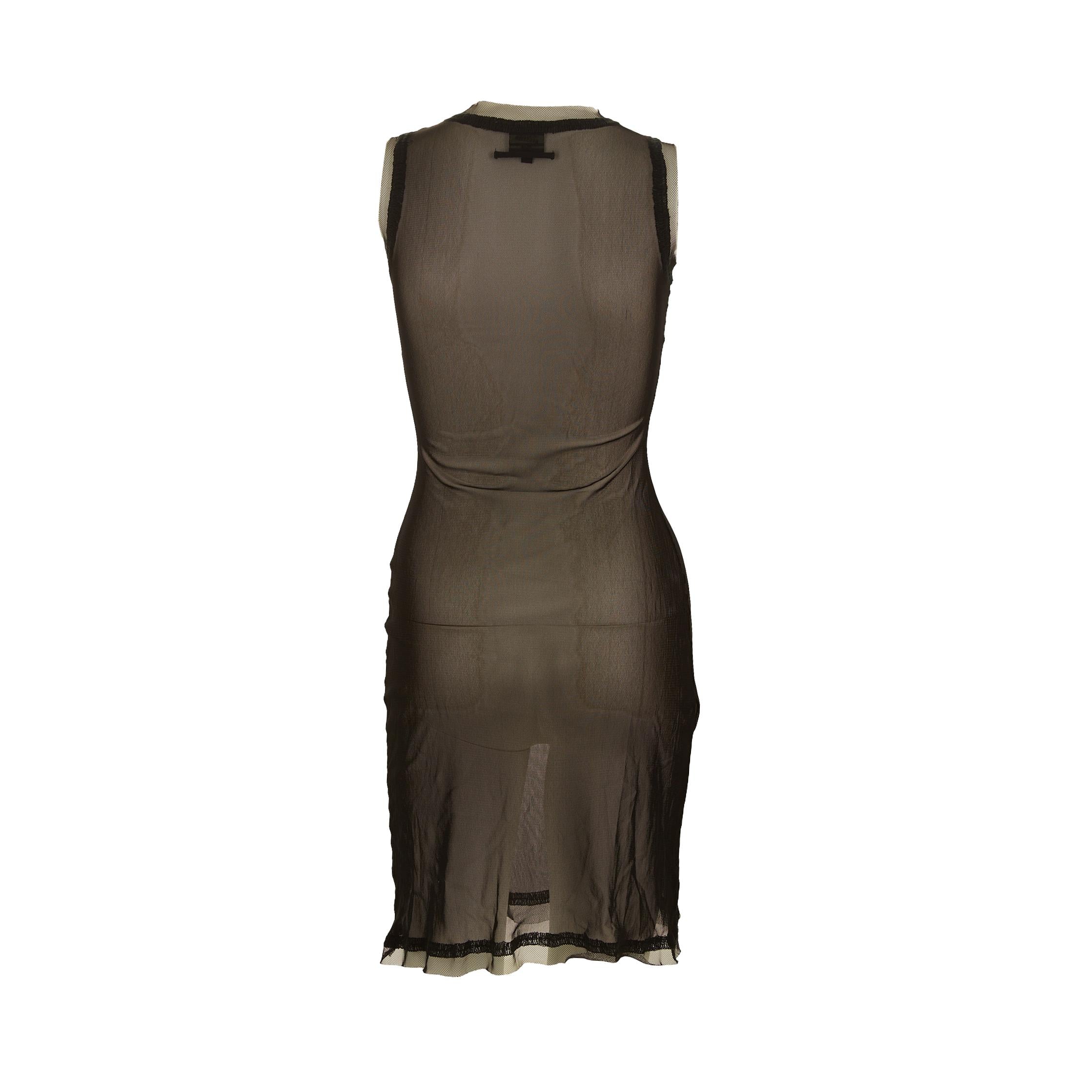 Jean Paul Gaultier Black Mesh Tie Dress - Image 2