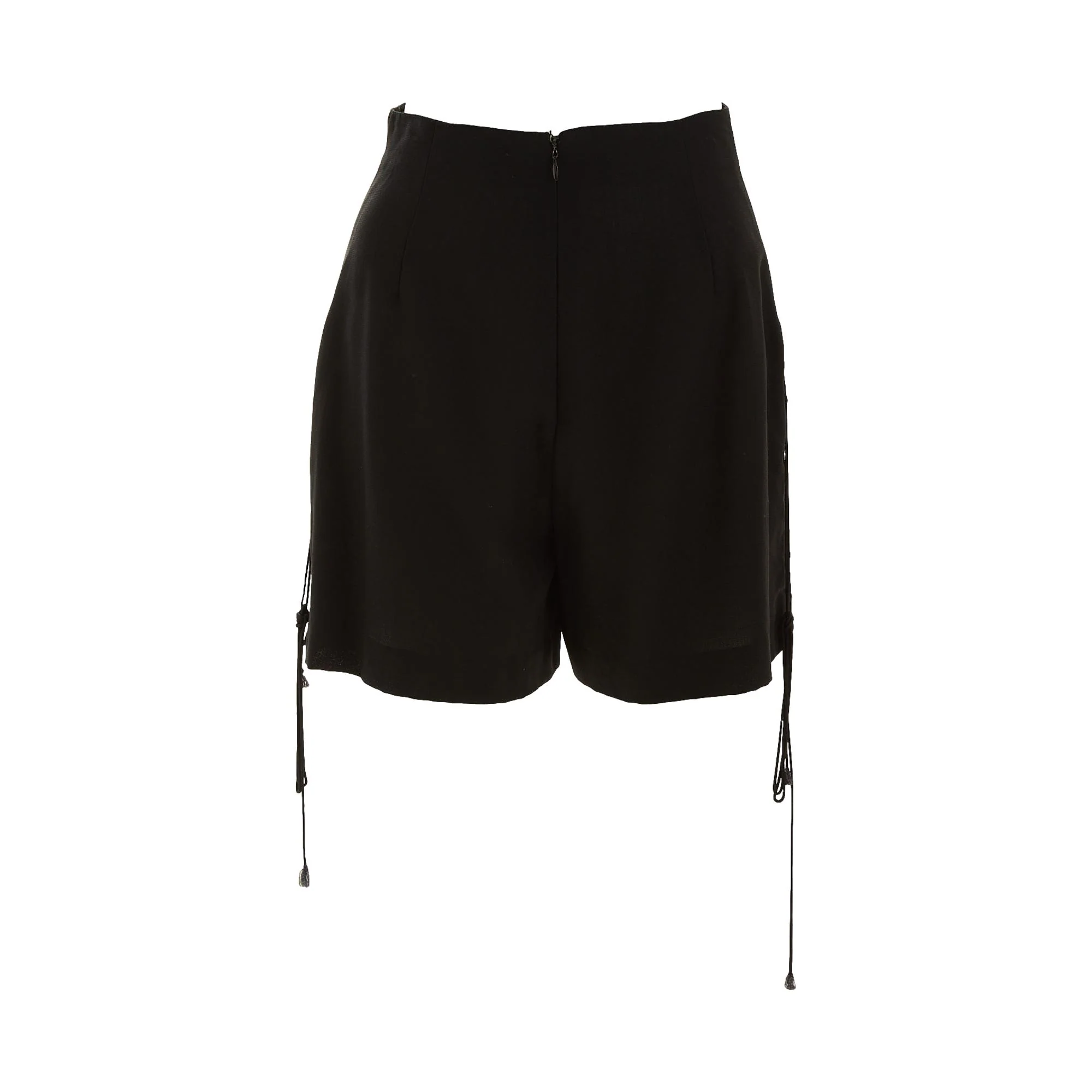 Jean Paul Gaultier Black Silk Tie Shorts - Image 2