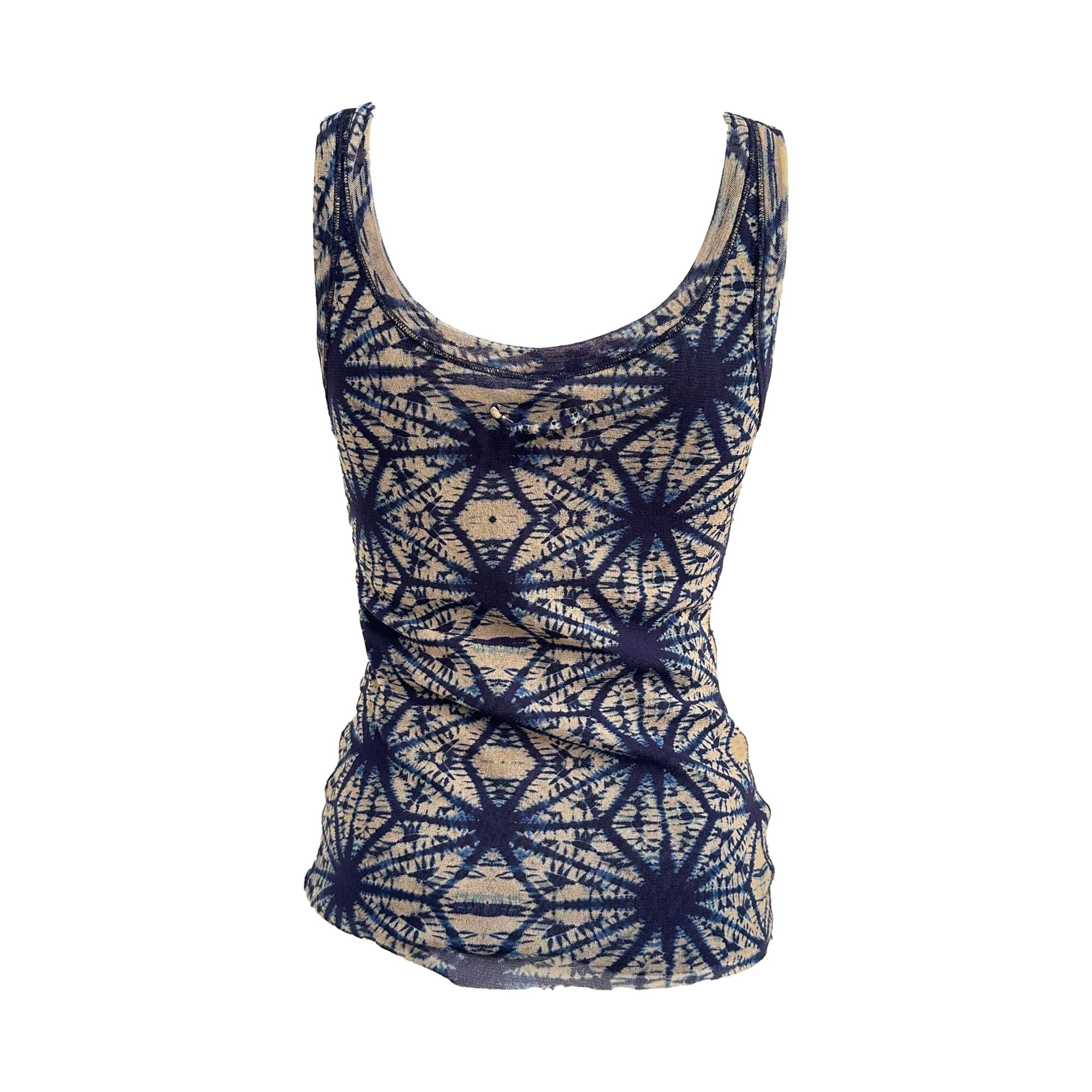 Jean Paul Gaultier Blue + Cream Sunburst Twin Set - Image 4