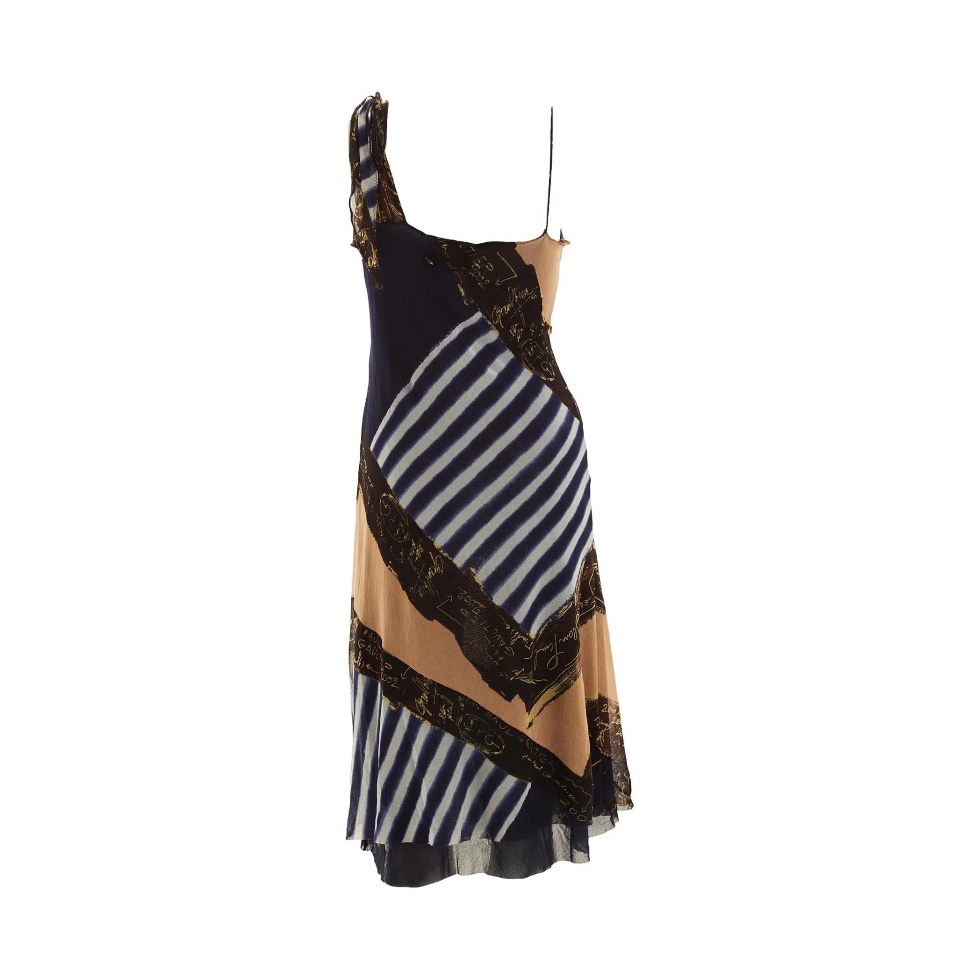 Jean Paul Gaultier Blue Pattern Mesh Dress - Image 2