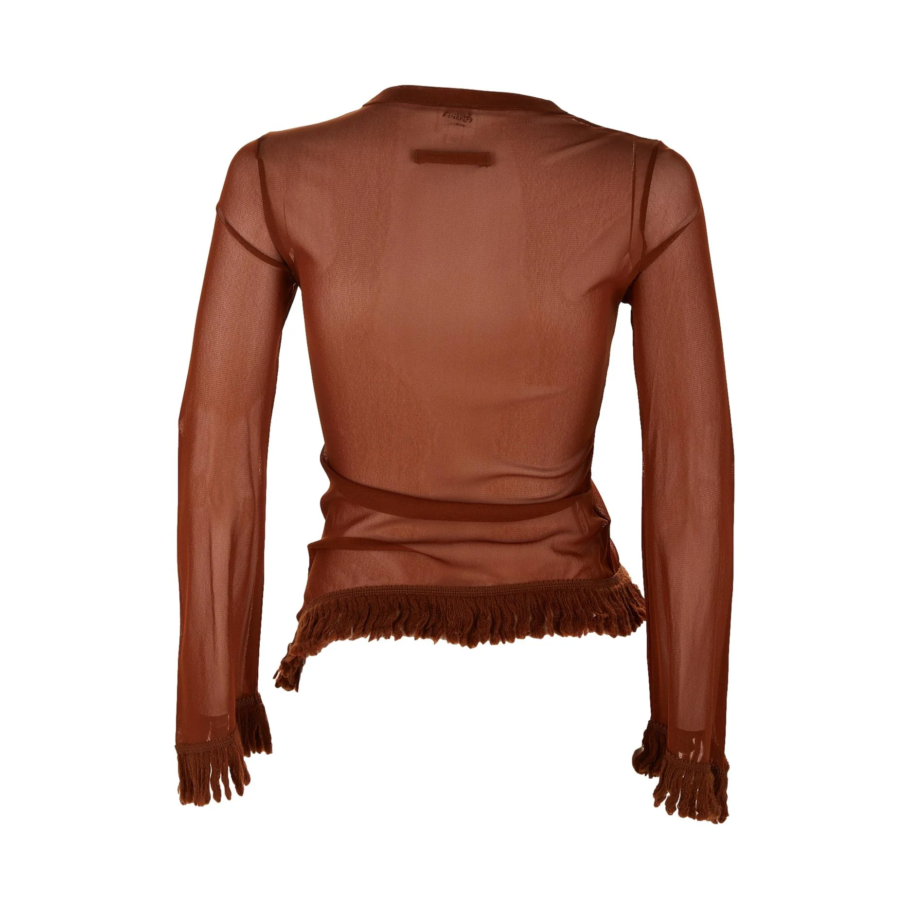 Jean Paul Gaultier Brown Fringe Mesh Top - Image 2