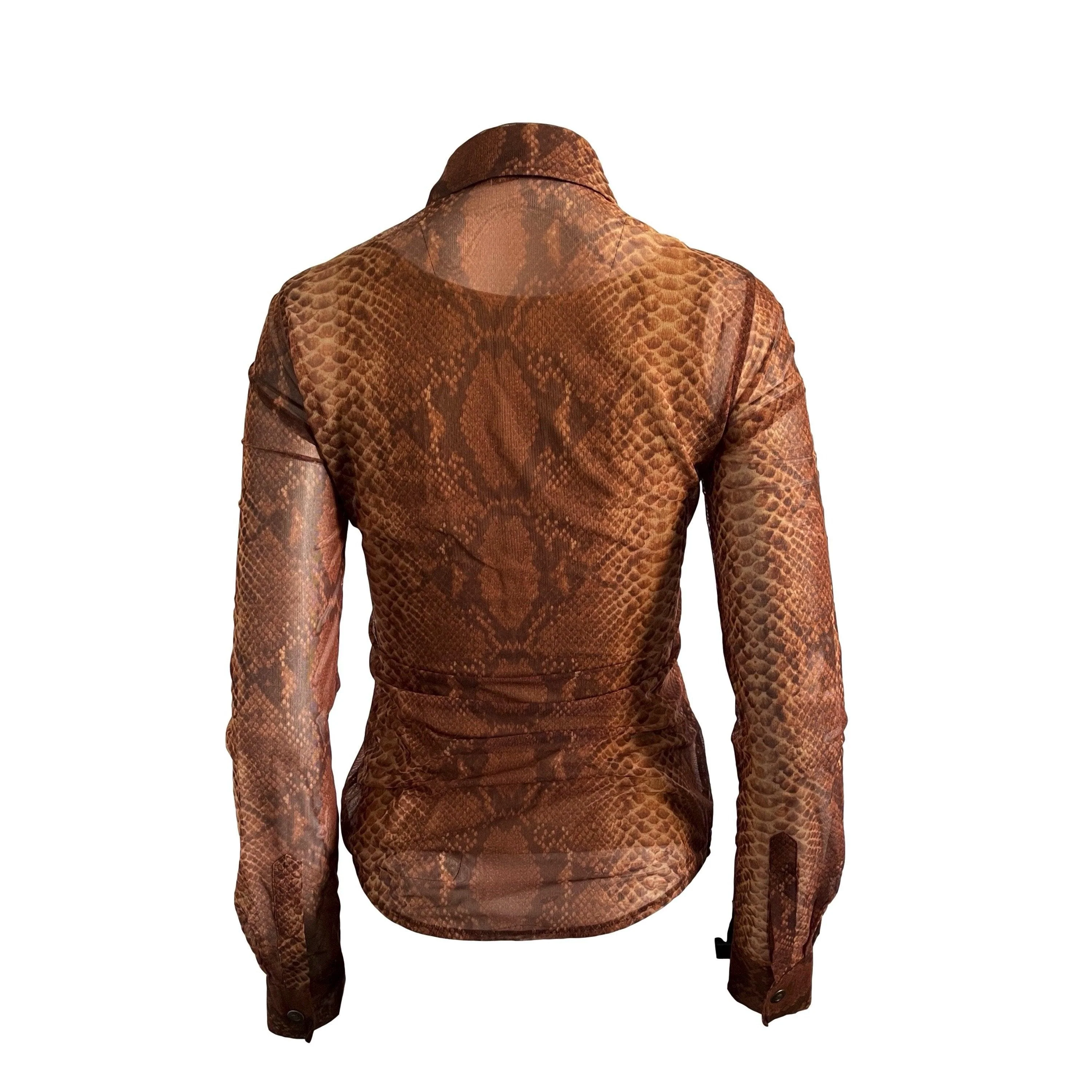 Jean Paul Gaultier Brown Snake Print Button Down - Image 2