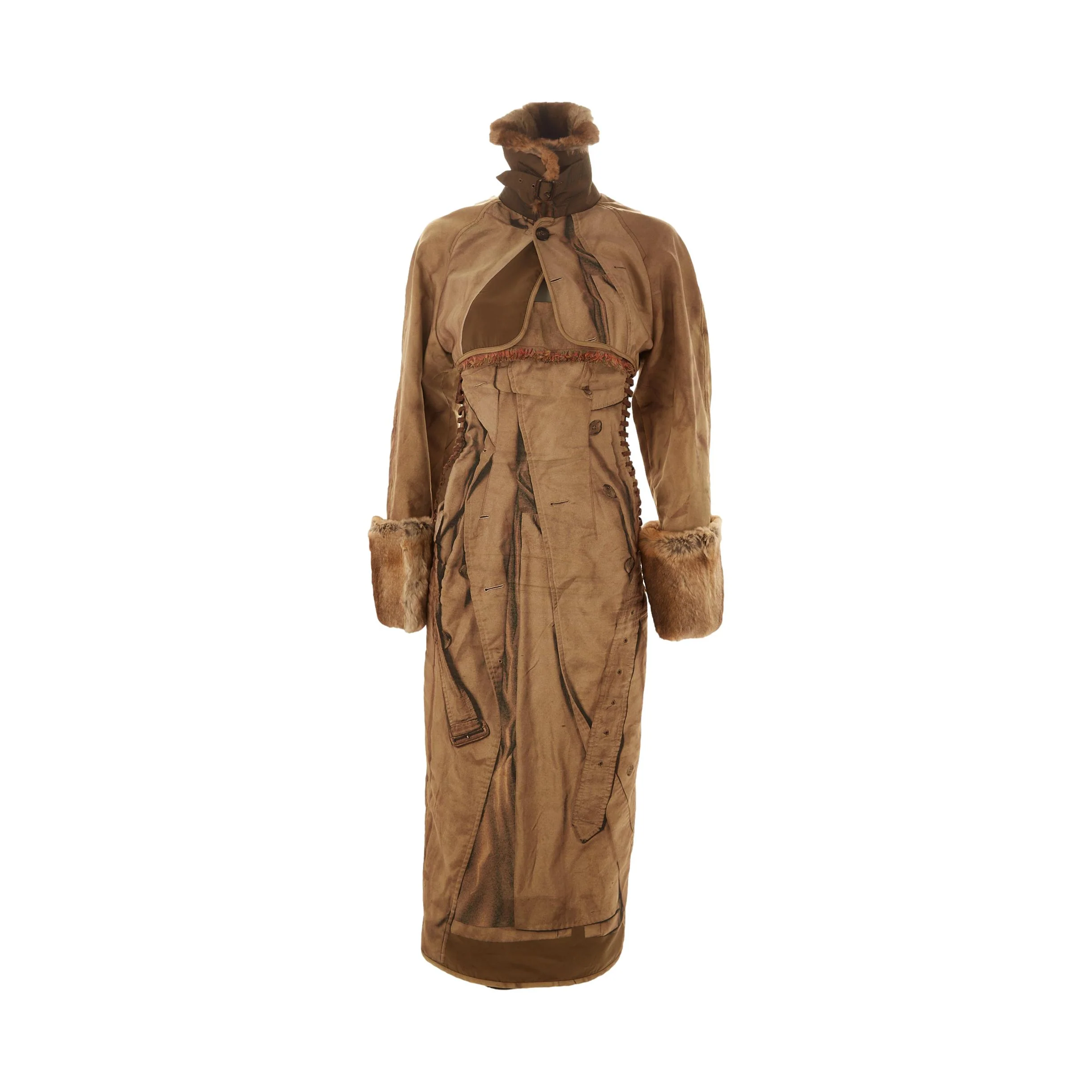 Jean Paul Gaultier Brown Jean Paul Gaultier Tromp L'oeil Bolero Set