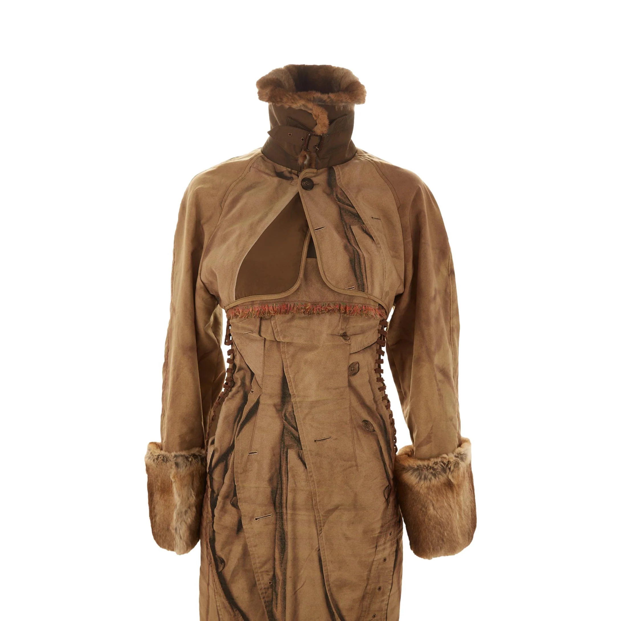 Jean Paul Gaultier Brown Jean Paul Gaultier Tromp L'oeil Bolero Set - Image 6
