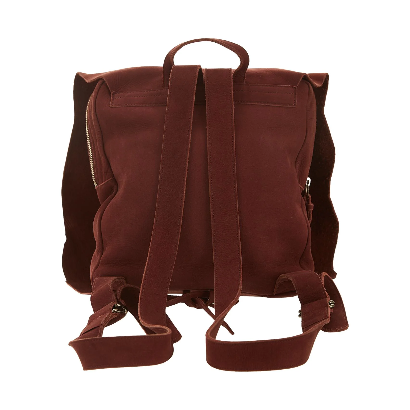 Jean Paul Gaultier Burgundy Suede Backpack - Image 2