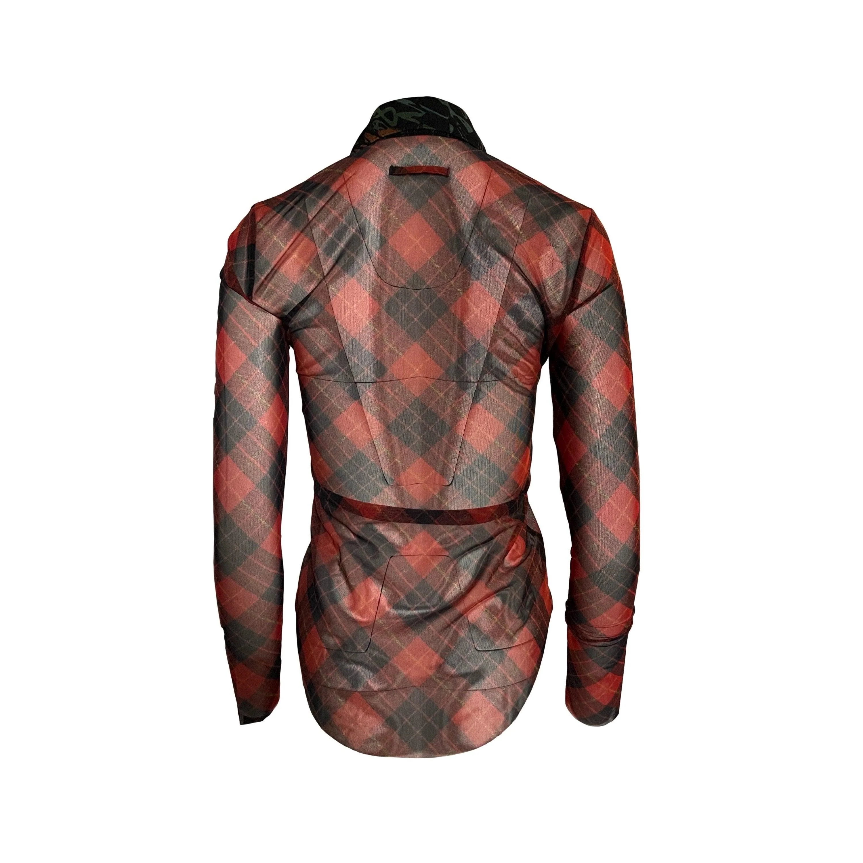 Jean Paul Gaultier Face Print Mesh Button Down - Image 2