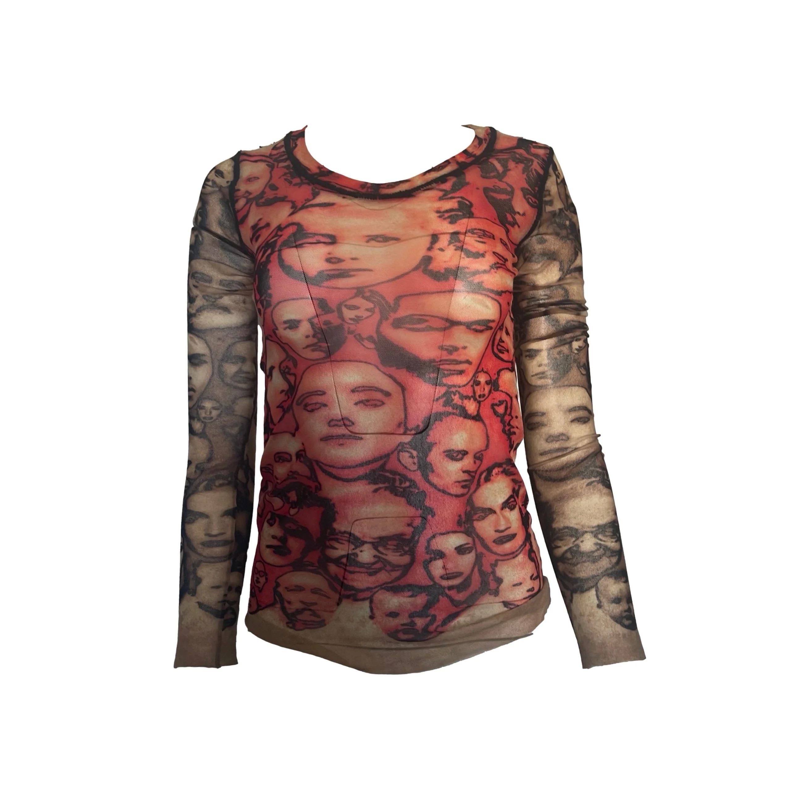 Jean Paul Gaultier Face Print Top