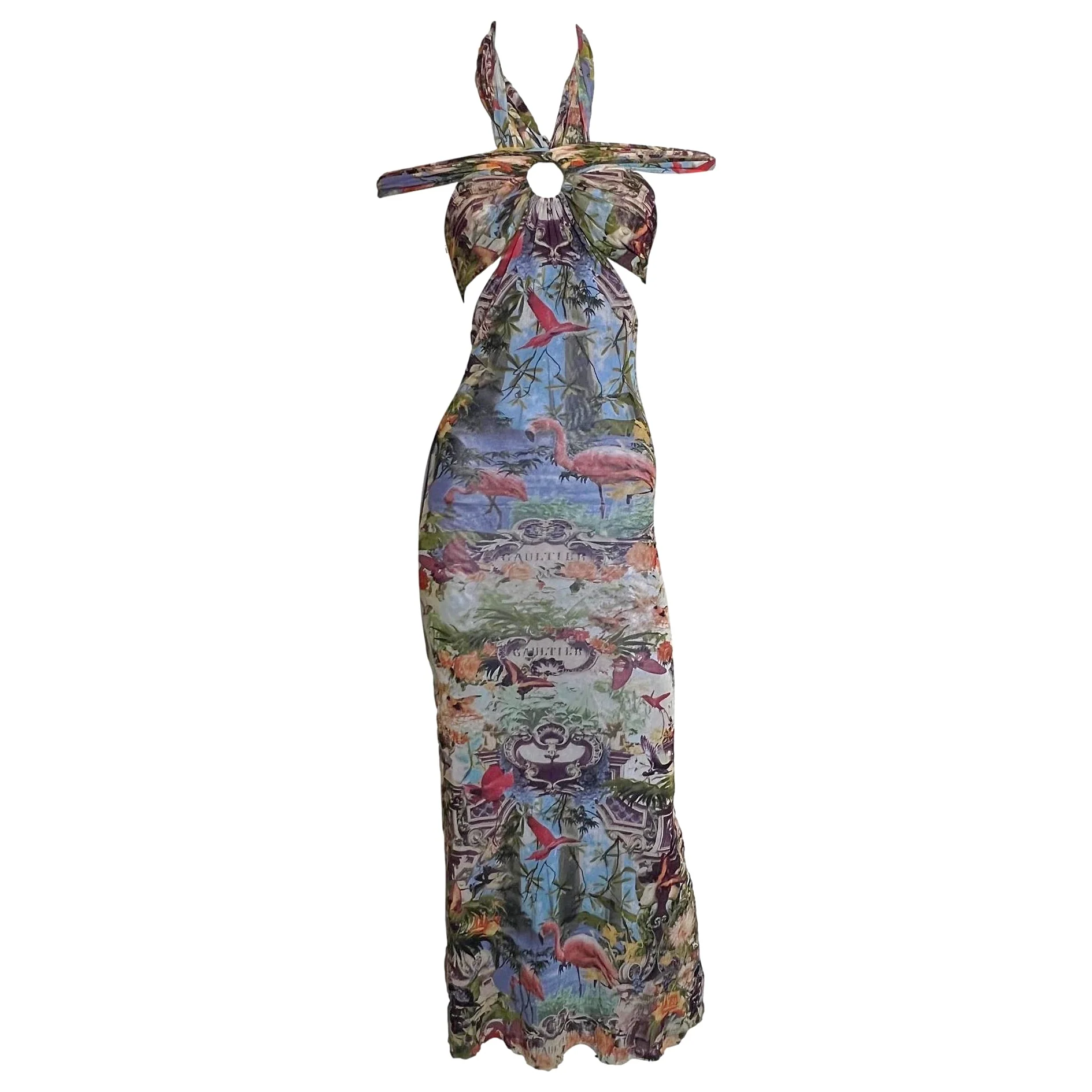 Jean Paul Gaultier Flamingo Long Tie Dress