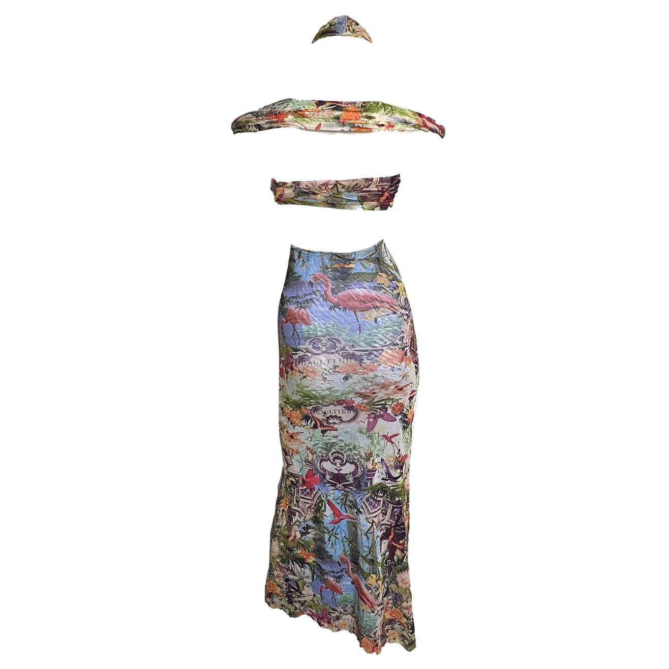 Jean Paul Gaultier Flamingo Long Tie Dress - Image 2