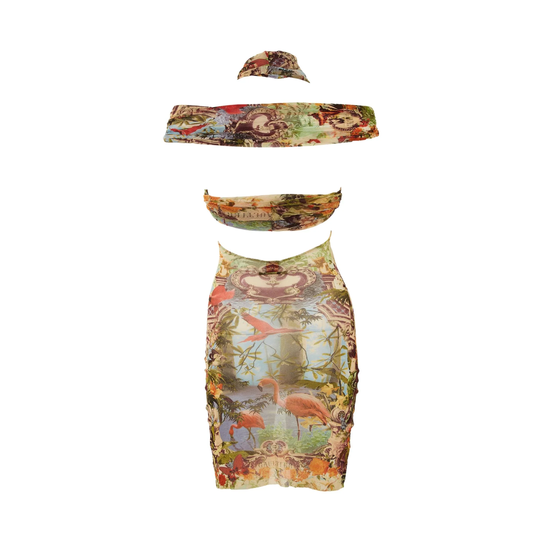 Jean Paul Gaultier Flamingo Mini Dress - Image 3
