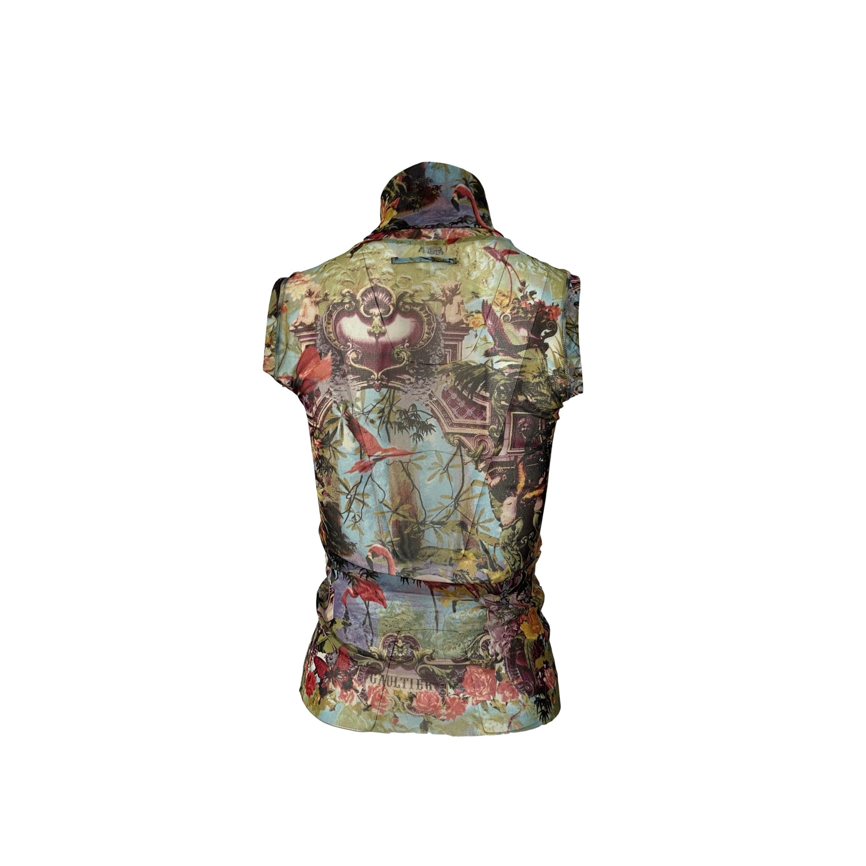 Jean Paul Gaultier Flamingo Print Mesh Tank - Image 2
