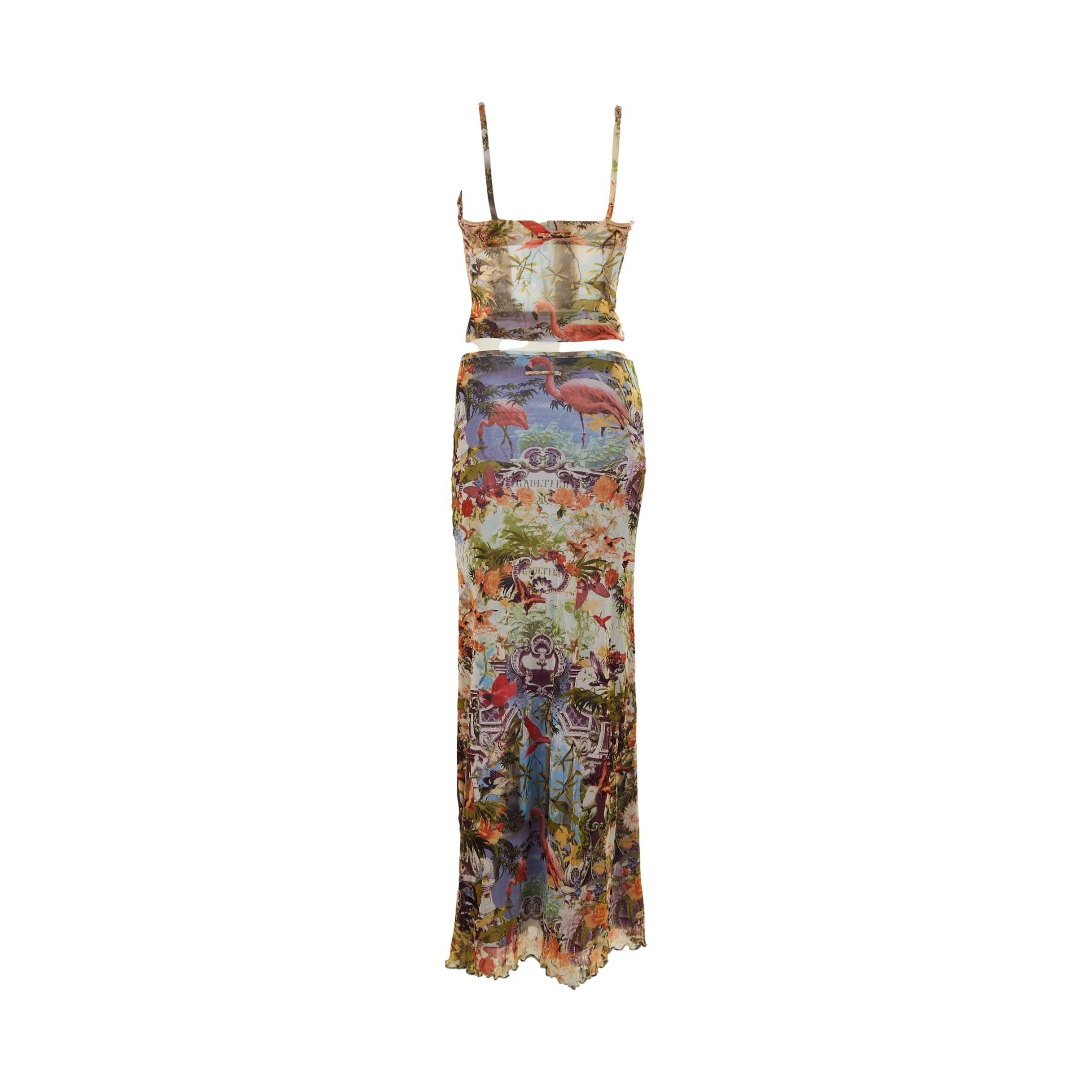 Jean Paul Gaultier Flamingo Print Skirt Set - Image 2