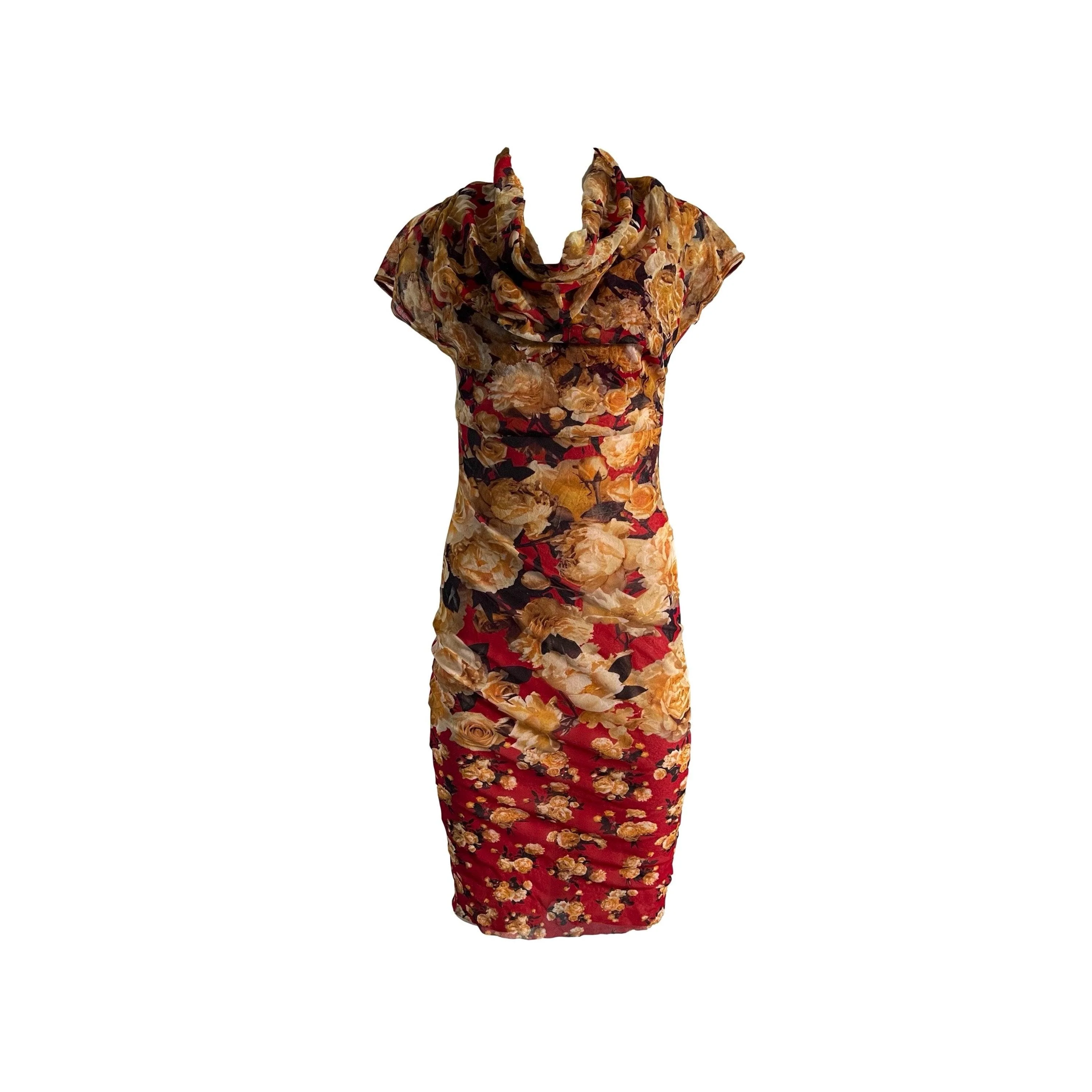 Jean Paul Gaultier Floral Mesh Dress