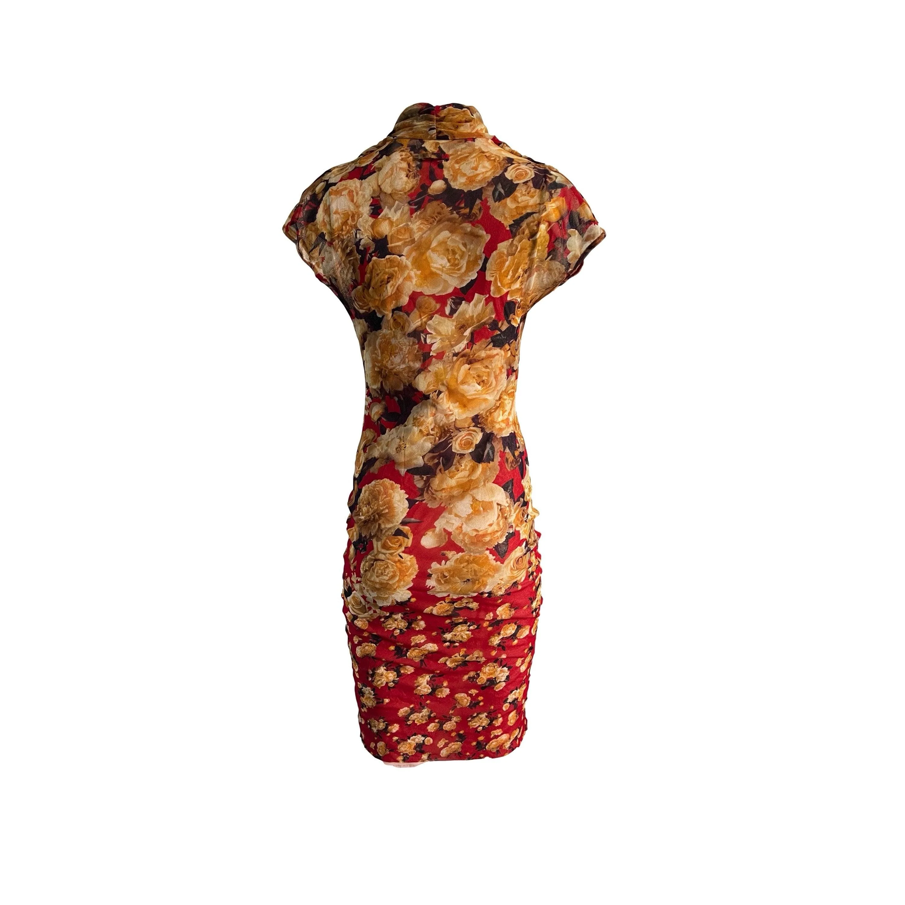 Jean Paul Gaultier Floral Mesh Dress - Image 2