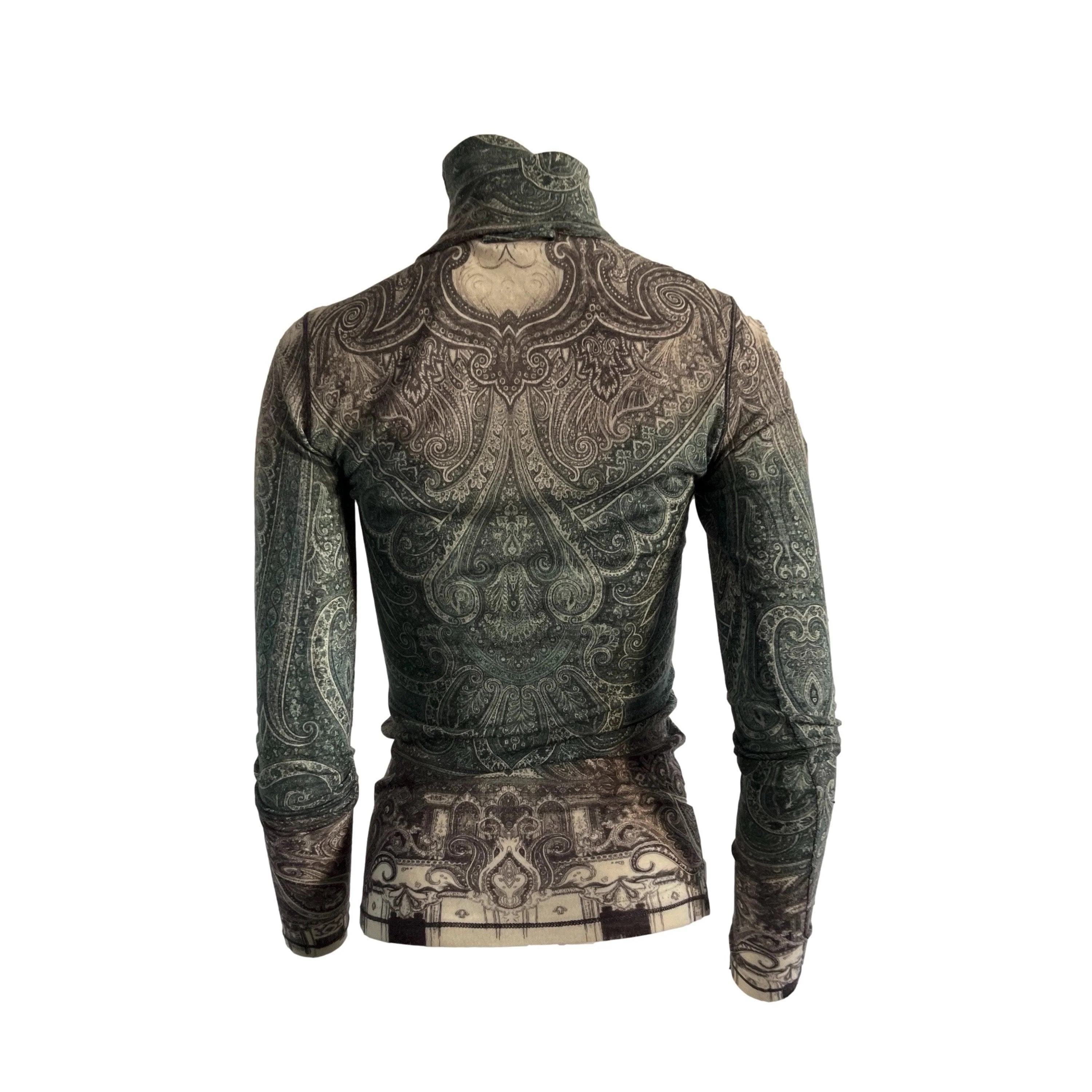 Jean Paul Gaultier Green Print Turtleneck - Image 2