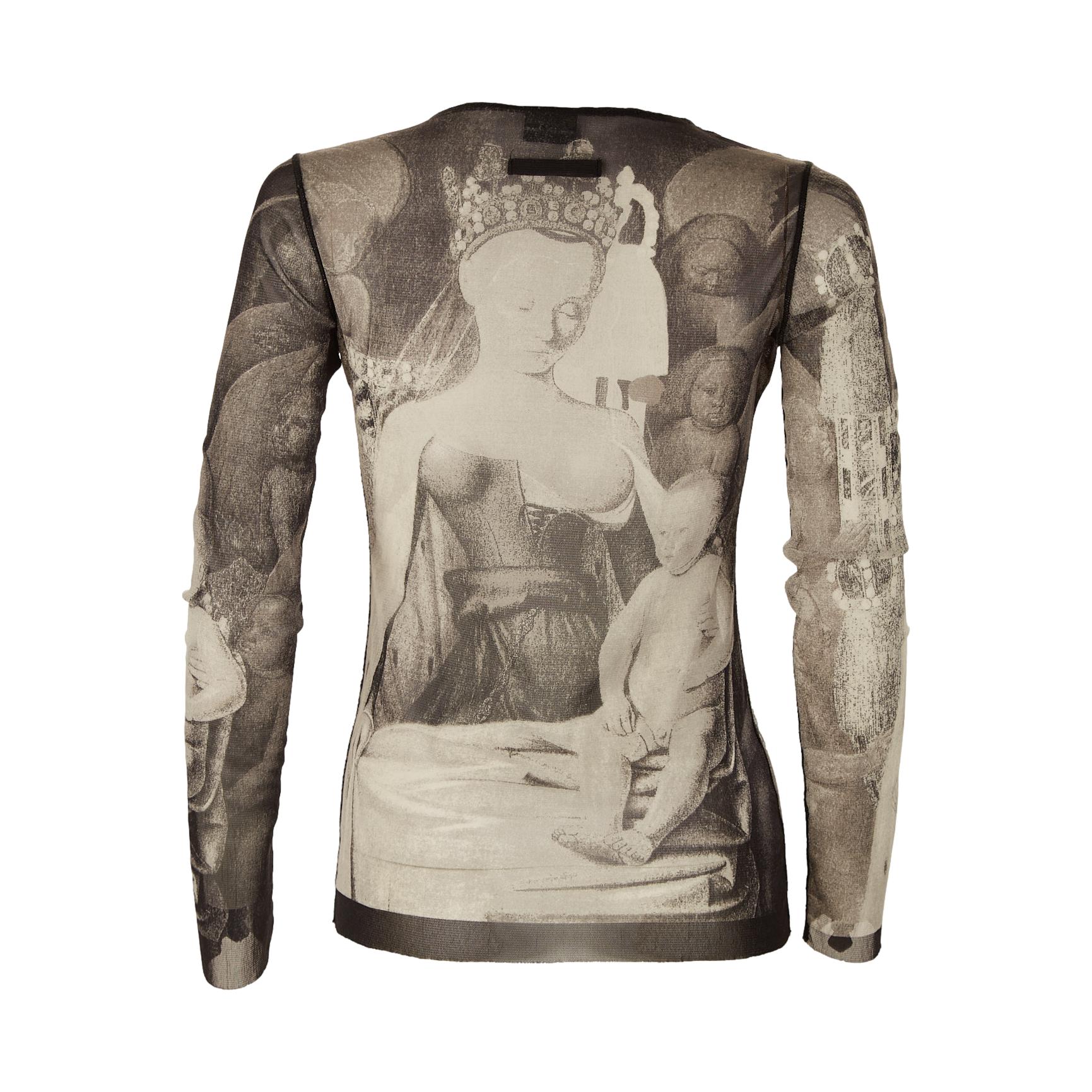 Jean Paul Gaultier Grey Virgin Mesh Top - Image 2