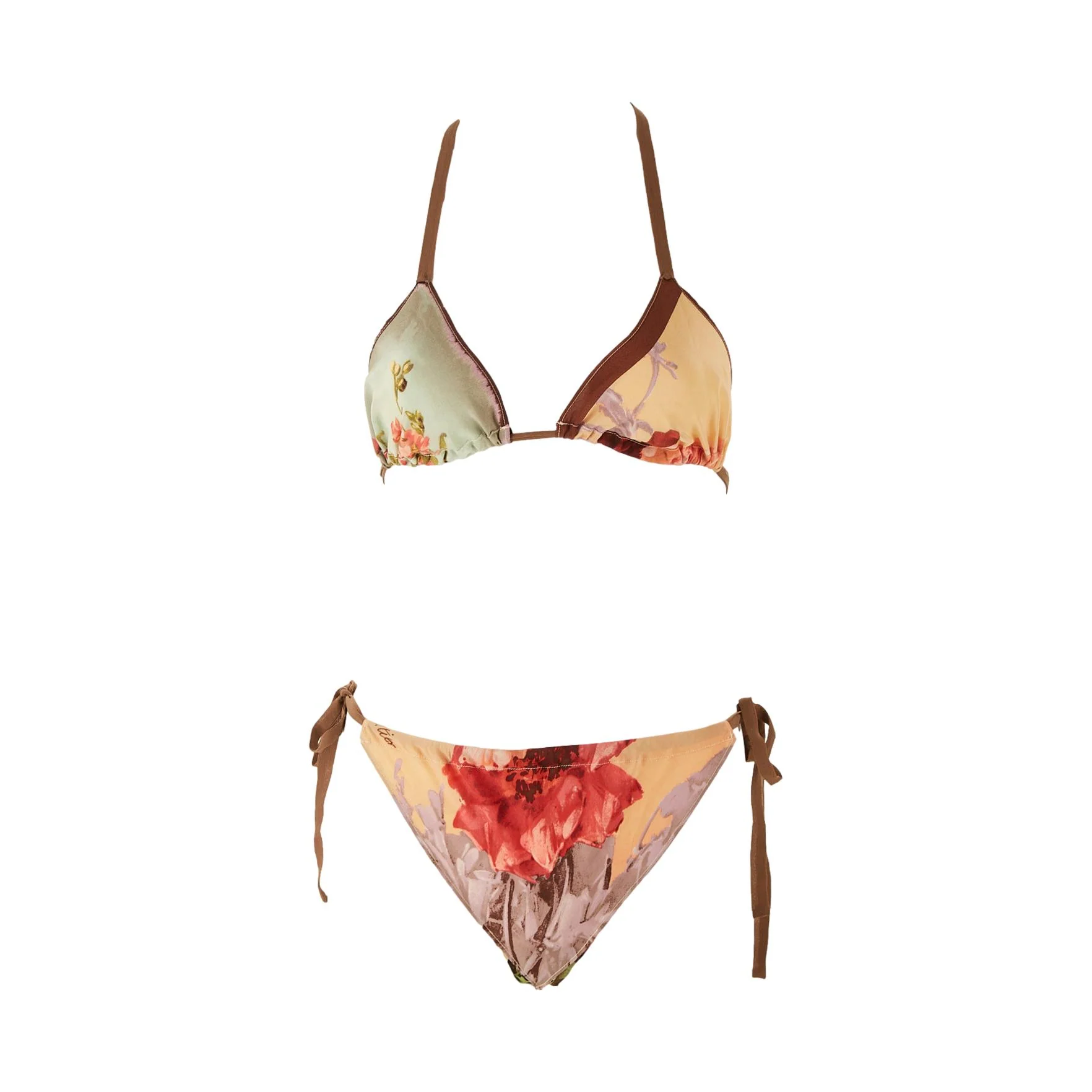 Jean Paul Gaultier Mesh Floral Print Dress Set - Image 2