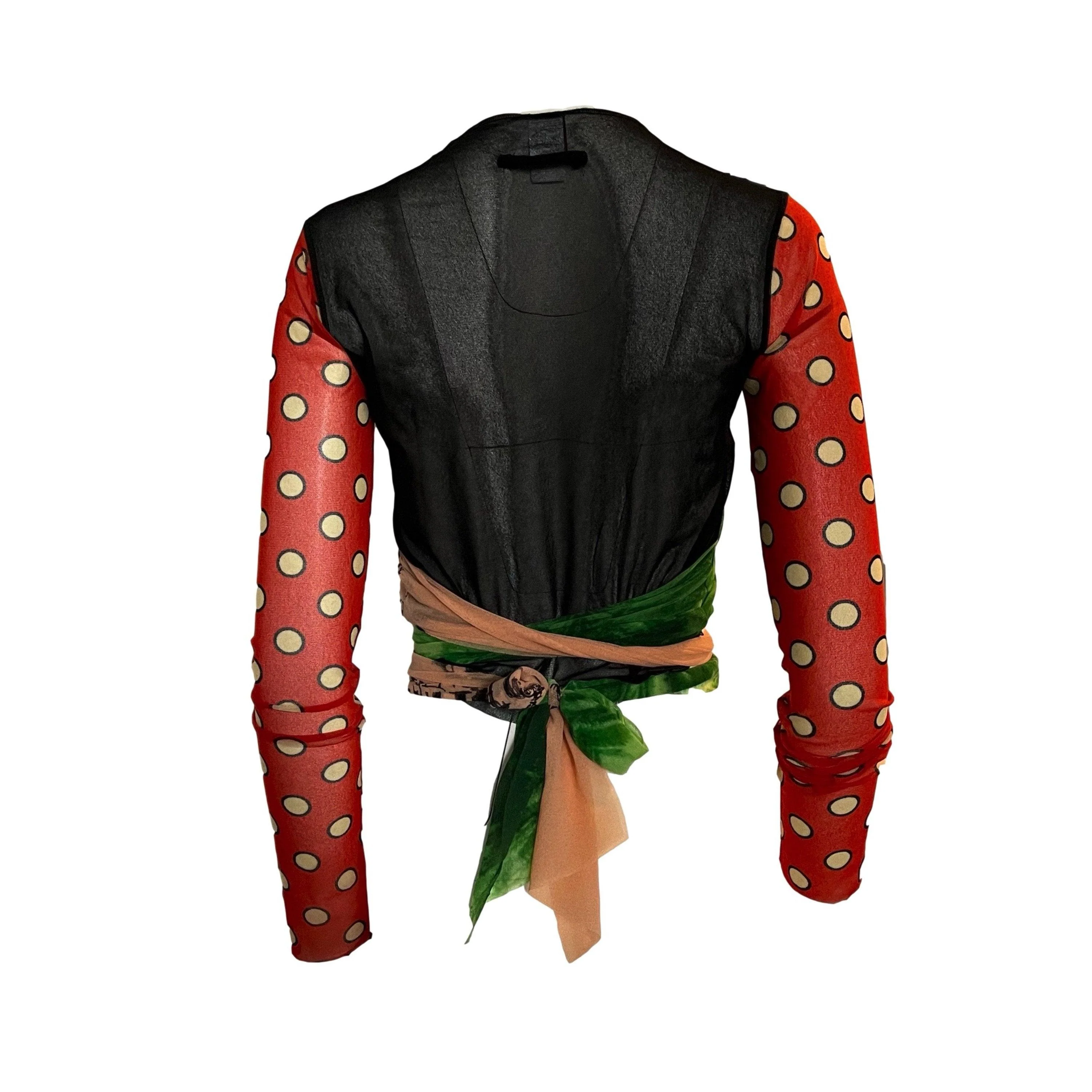 Jean Paul Gaultier Mixed Media Wrap Around Top - Image 2