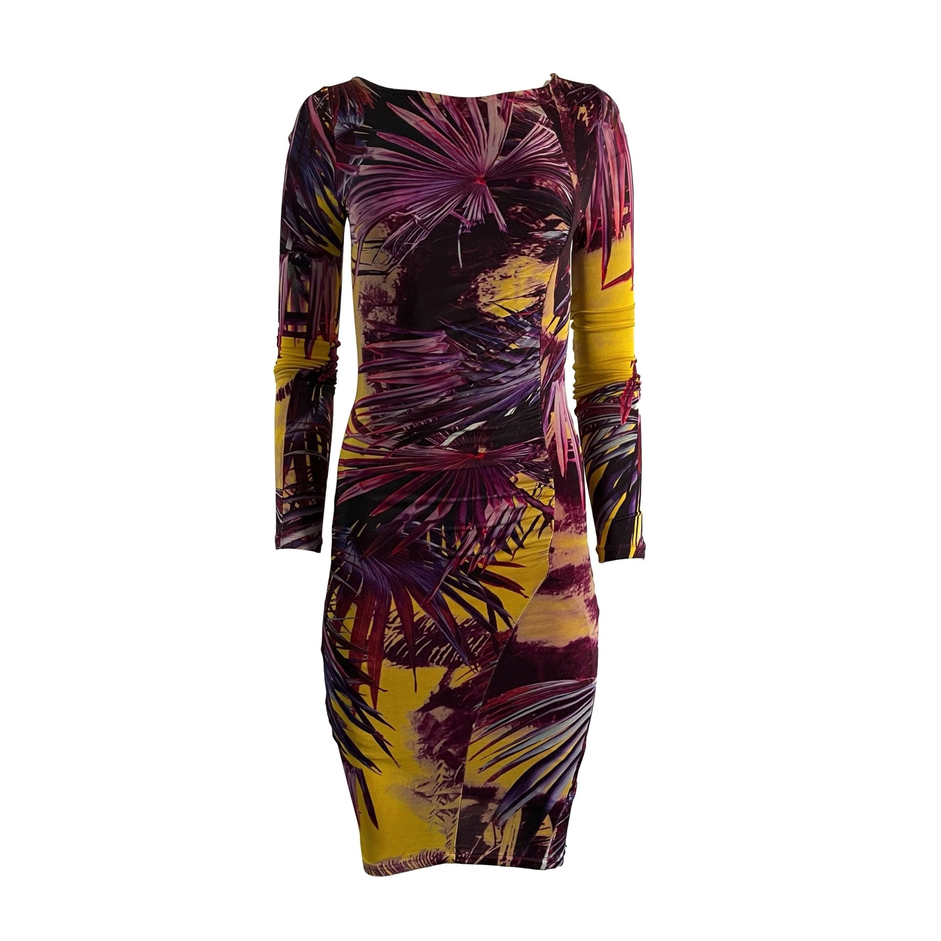 Jean Paul Gaultier Multicolor Burst Print Dress