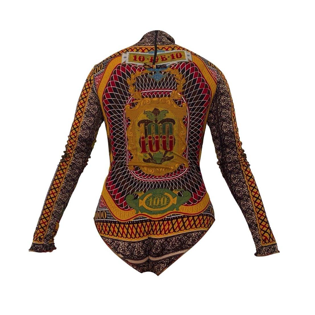 Jean Paul Gaultier Multicolor Currency Bodysuit - Image 2