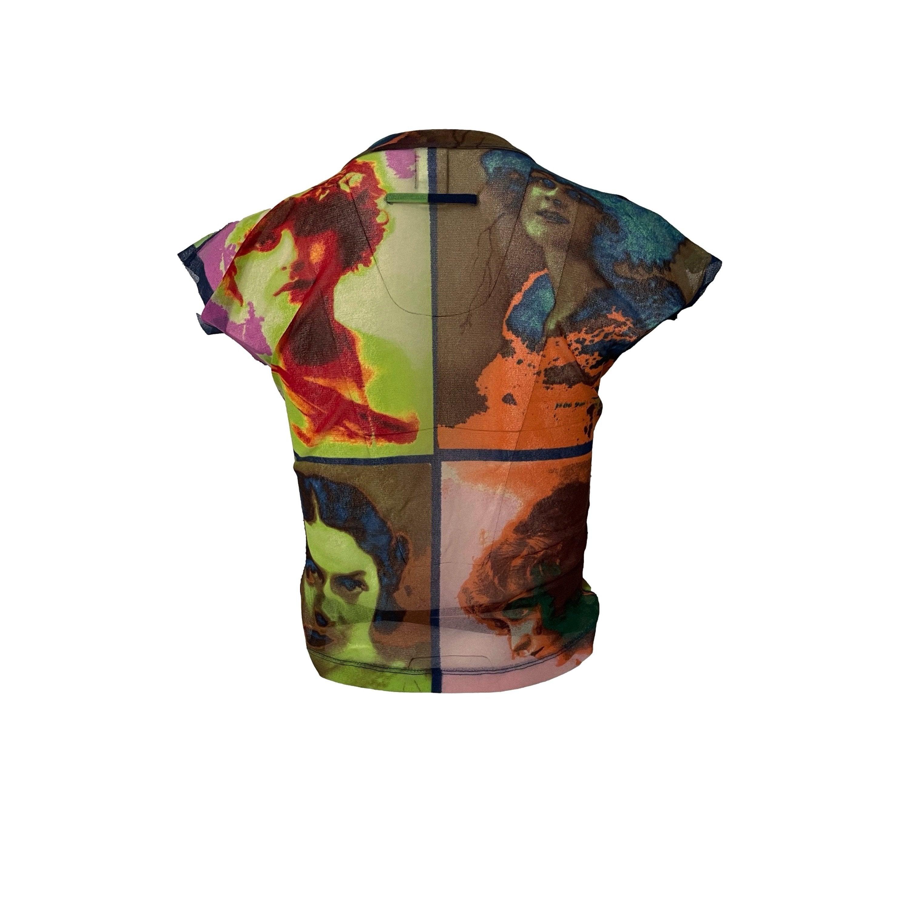 Jean Paul Gaultier Multicolor Faces Wrap Top - Image 2