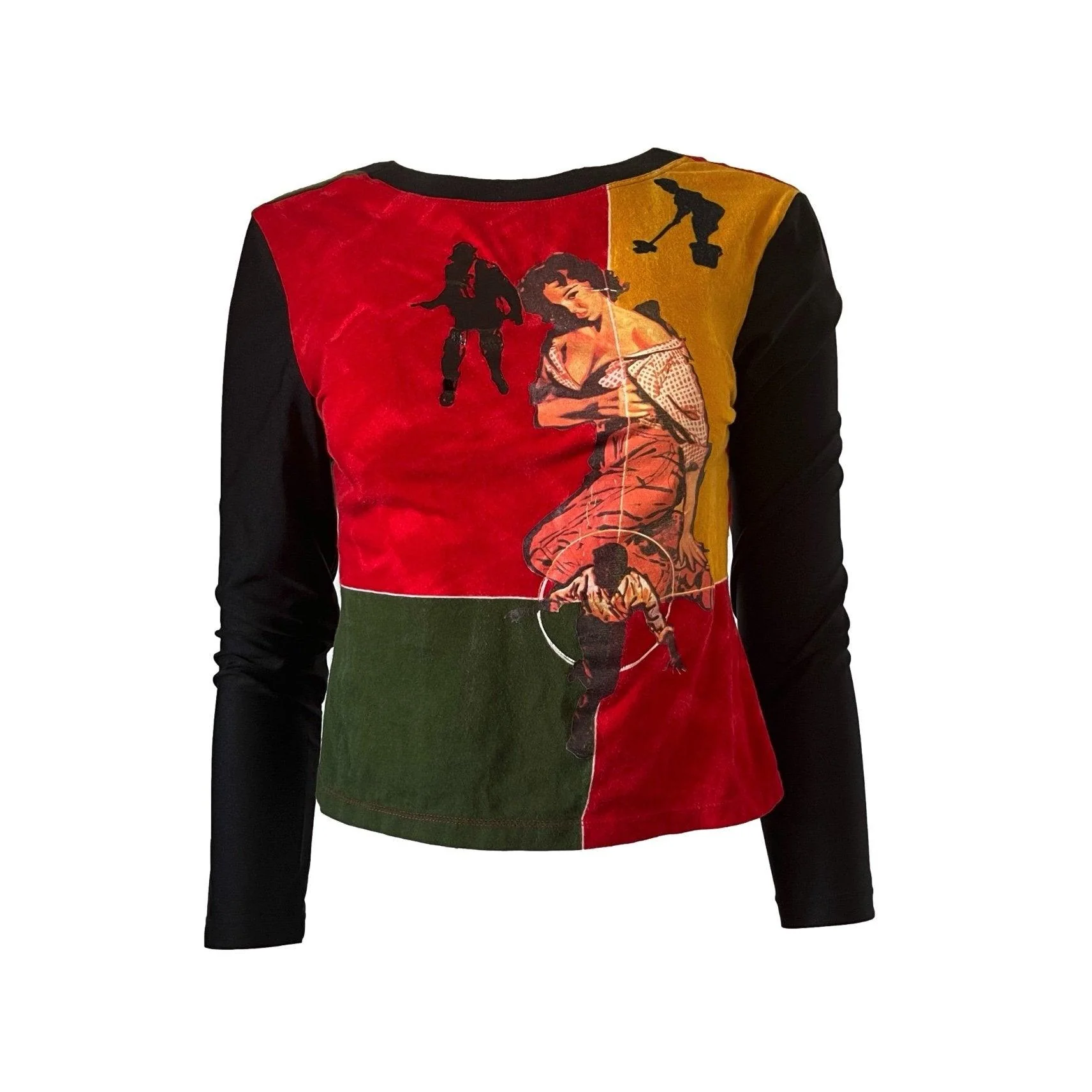 Jean Paul Gaultier Multicolor Girl Print Long Sleeve