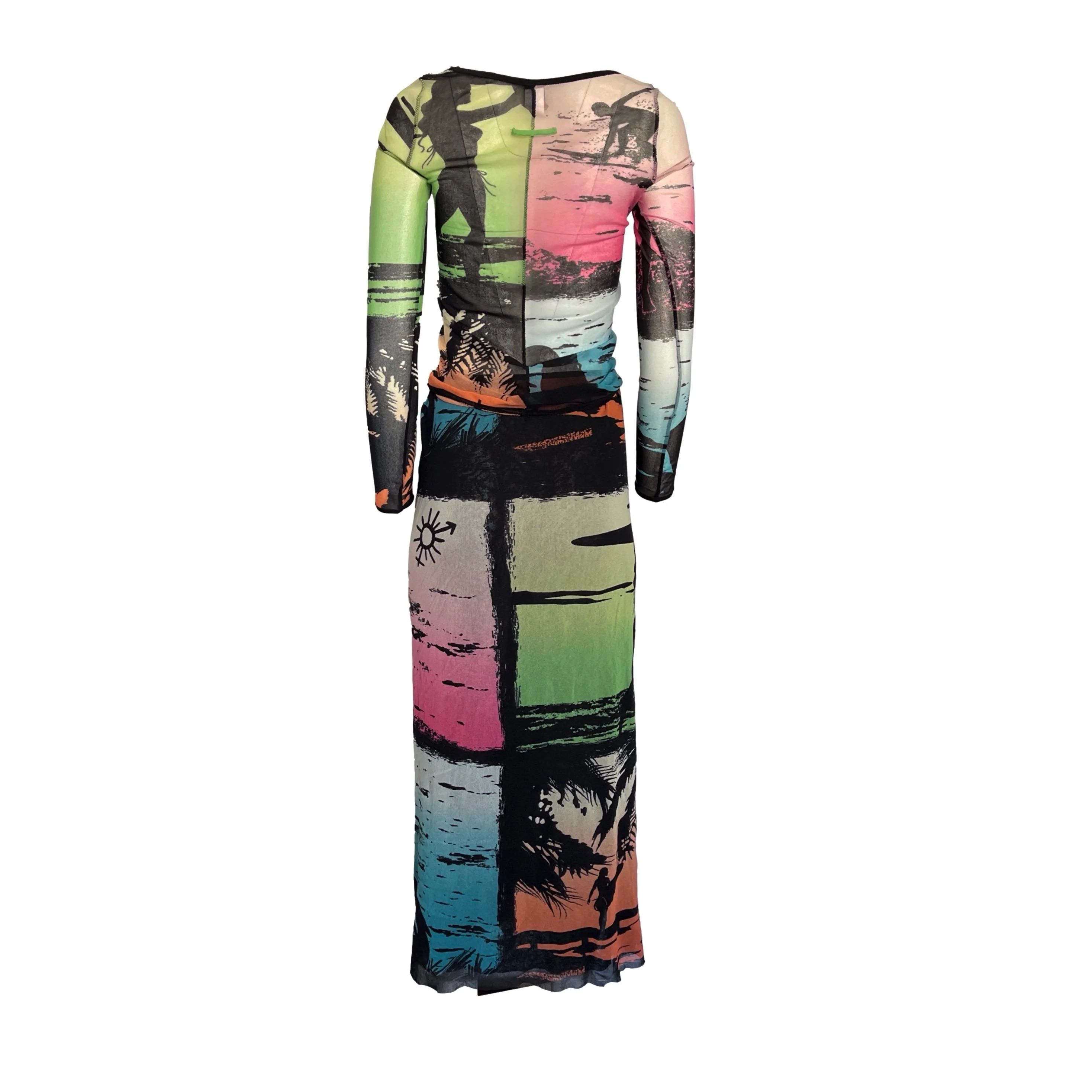 Jean Paul Gaultier Multicolor Surf Skirt Set - Image 2