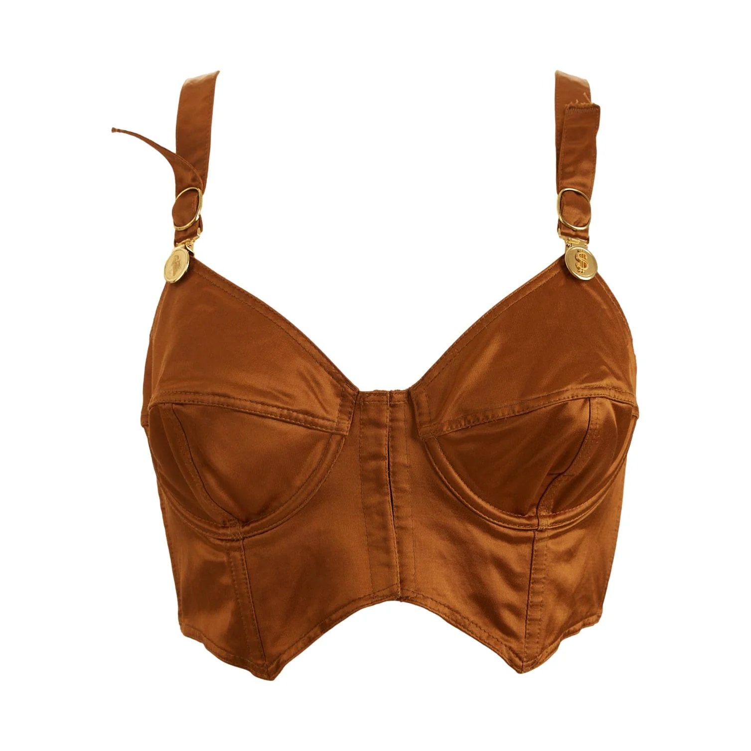Jean Paul Gaultier Bronze Dollar Bustier Top
