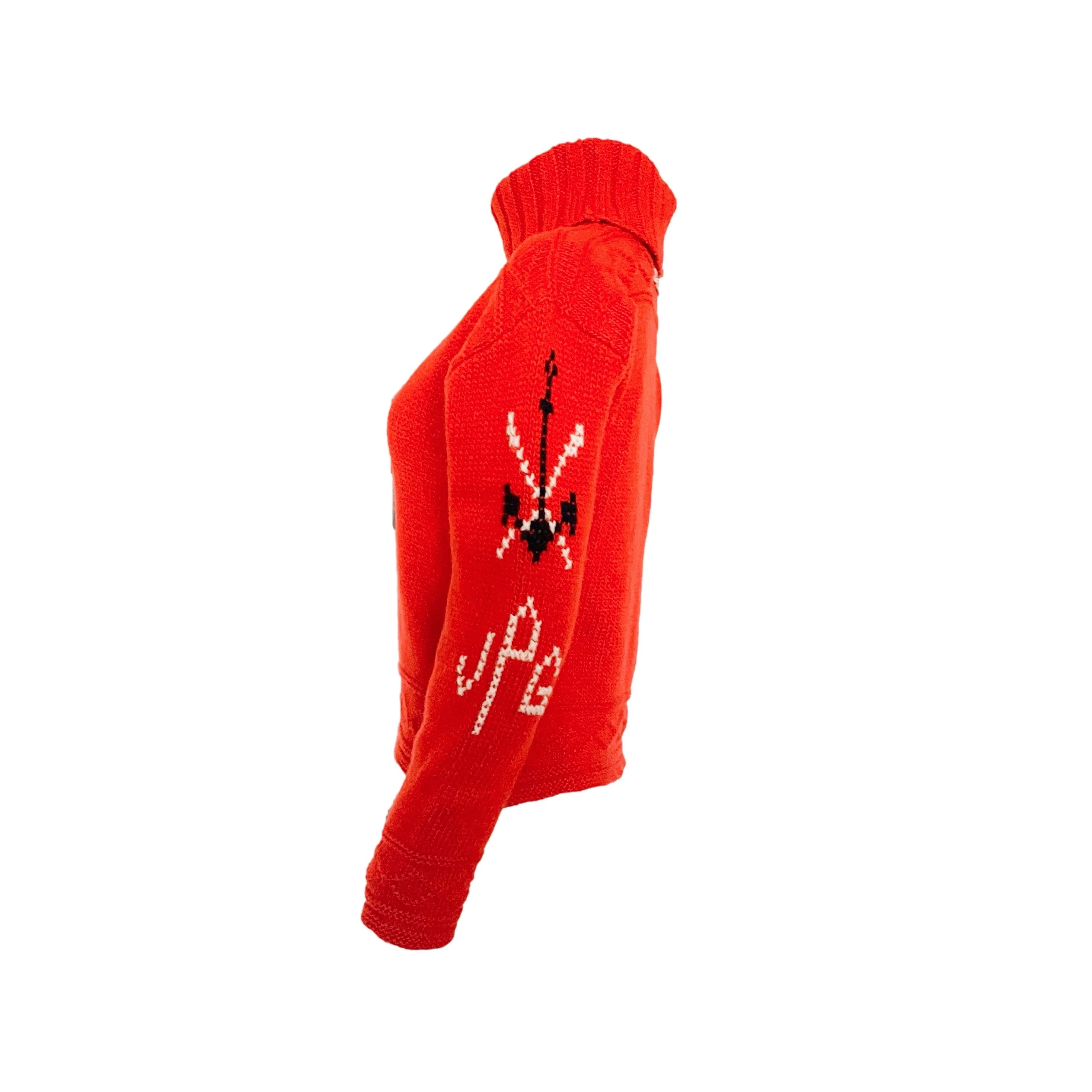 Jean Paul Gaultier Orange Knit Turtleneck - Image 2