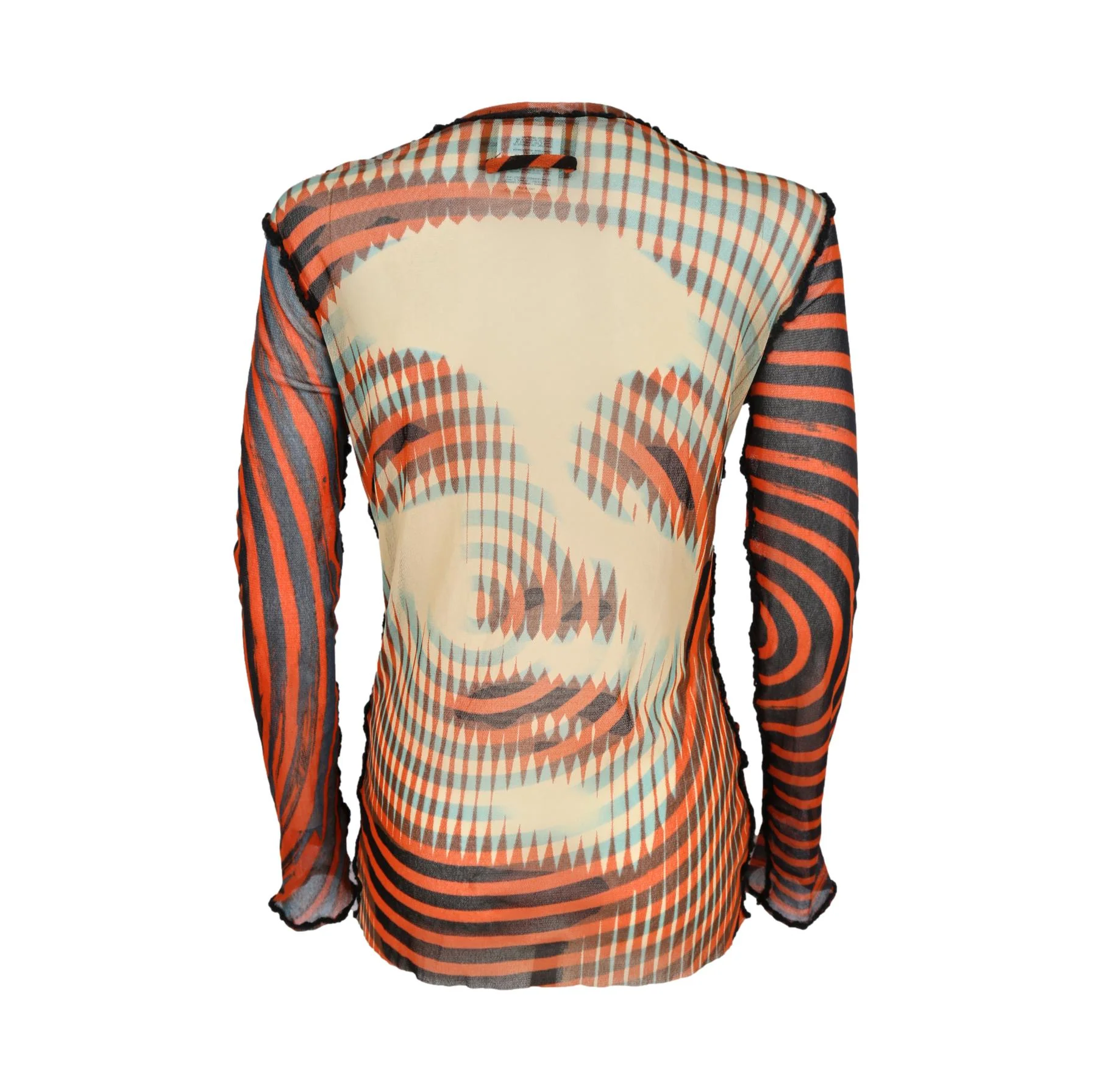 Jean Paul Gaultier Orange Mesh Cardigan - Image 2