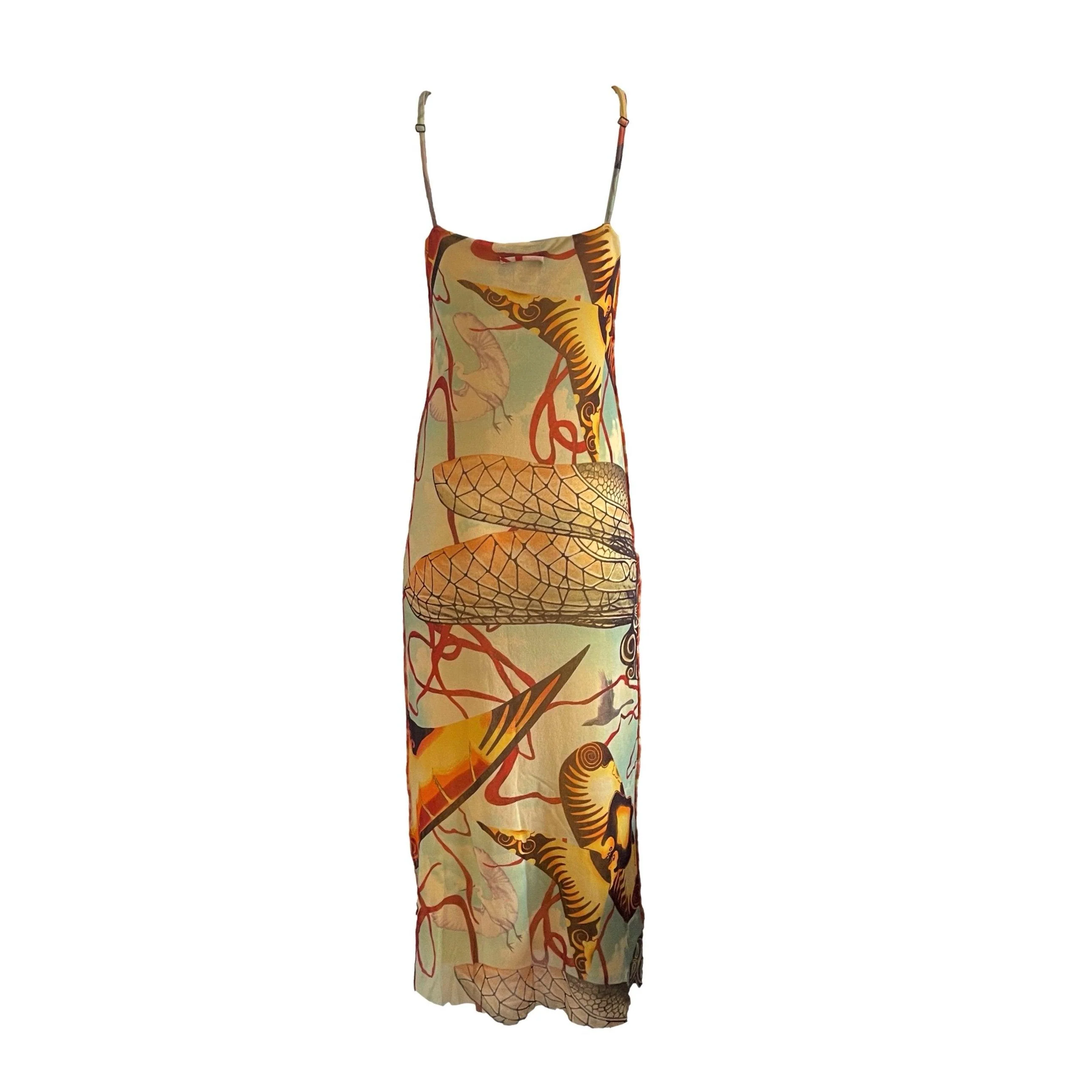 Jean Paul Gaultier Orange Print Maxi Dress - Image 2