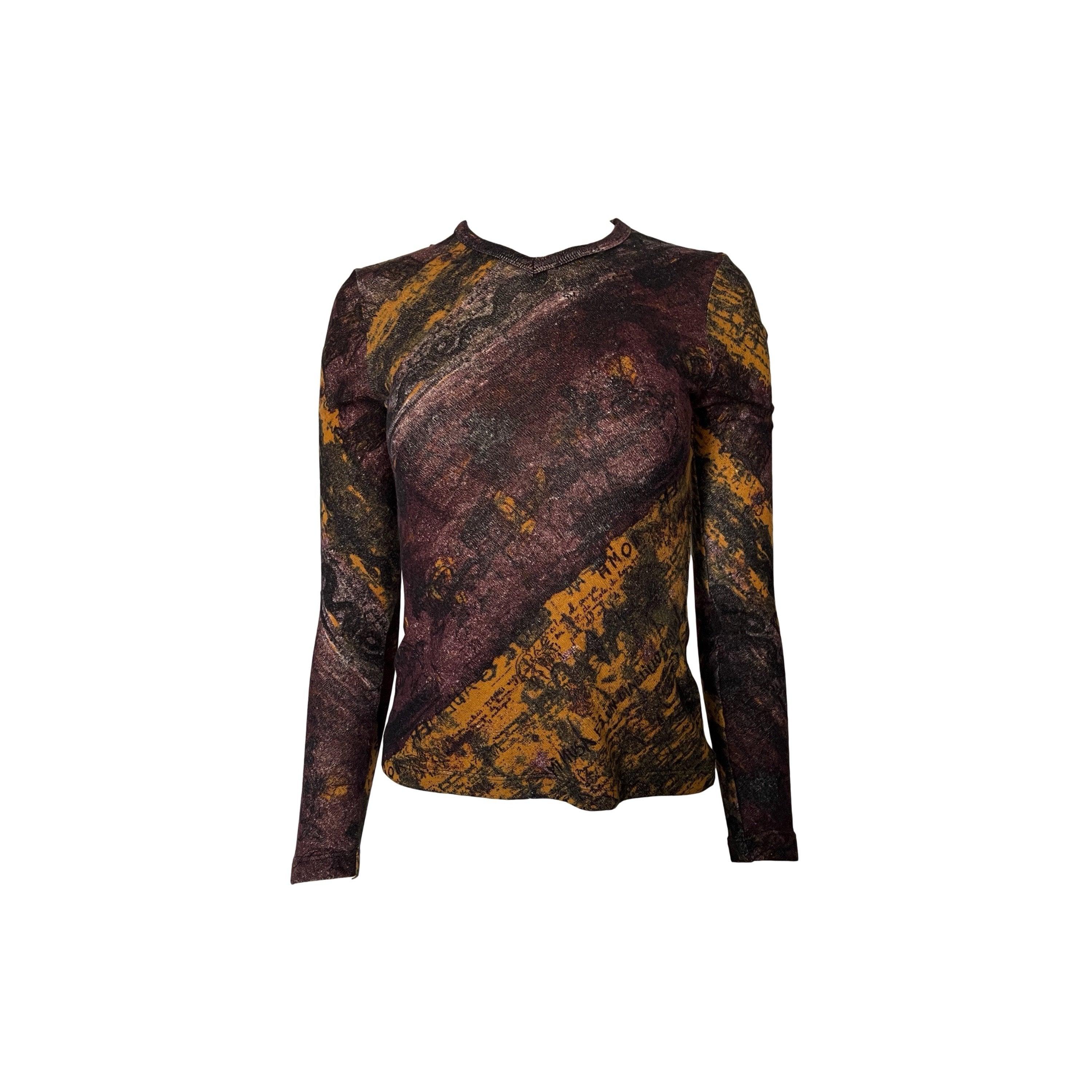 Jean Paul Gaultier Purple Print Long Sleeve