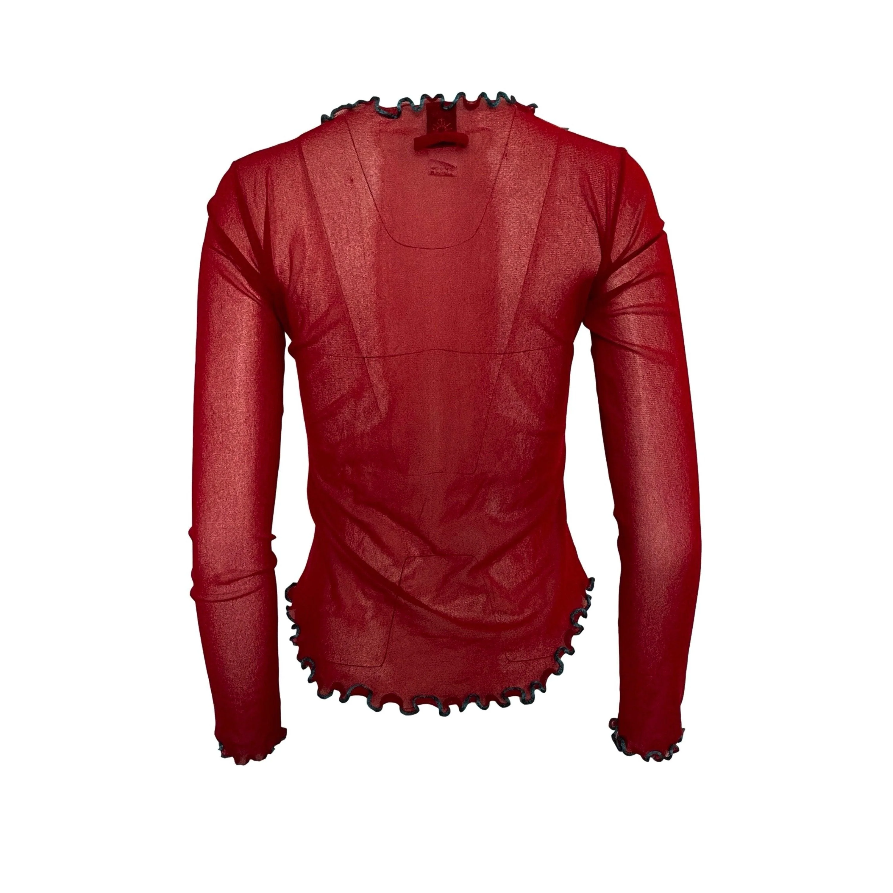 Jean Paul Gaultier Red Embroidered Parrot Long Sleeve - Image 2