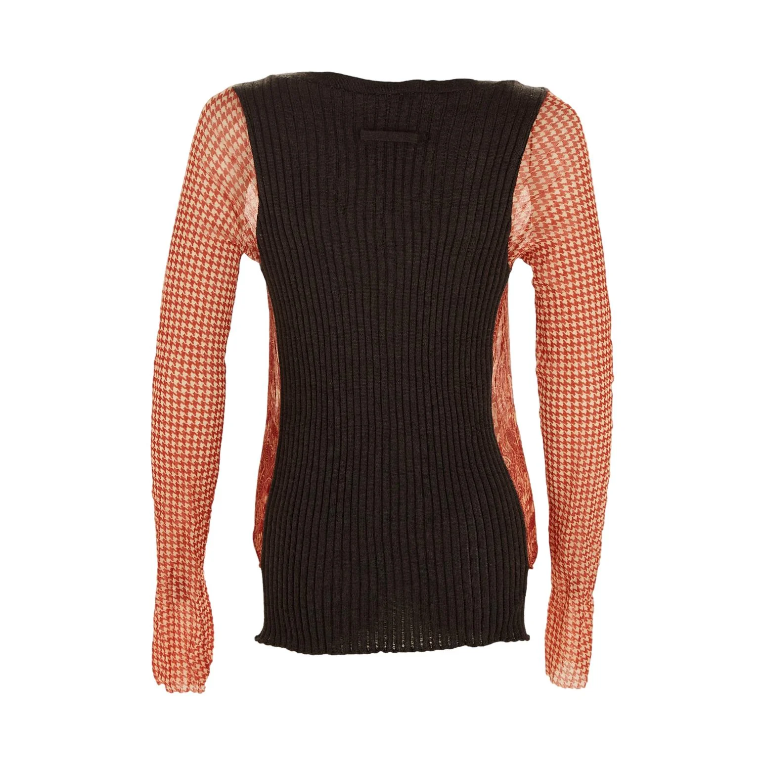 Jean Paul Gaultier Red Print Mesh Sweater - Image 2